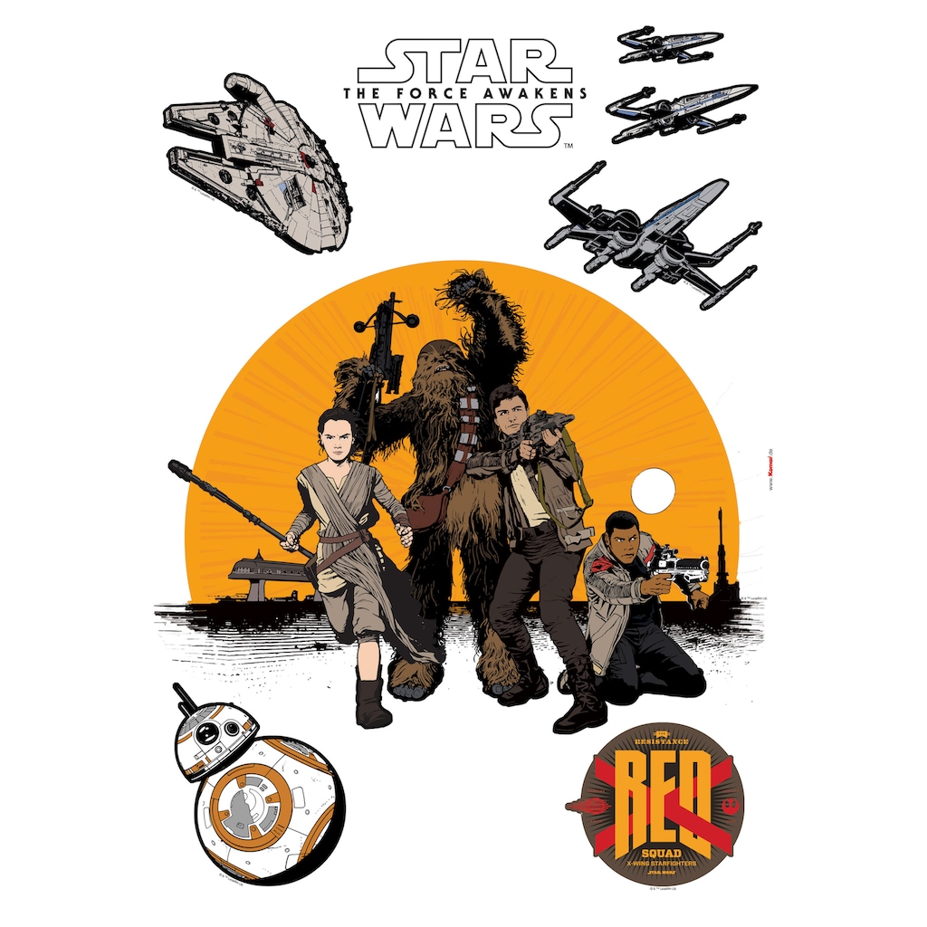 Komar Wandtattoo »Star Wars Resistance«, (8 St.), 50x70 cm (Breite x Höhe), selbstklebendes Wandtattoo