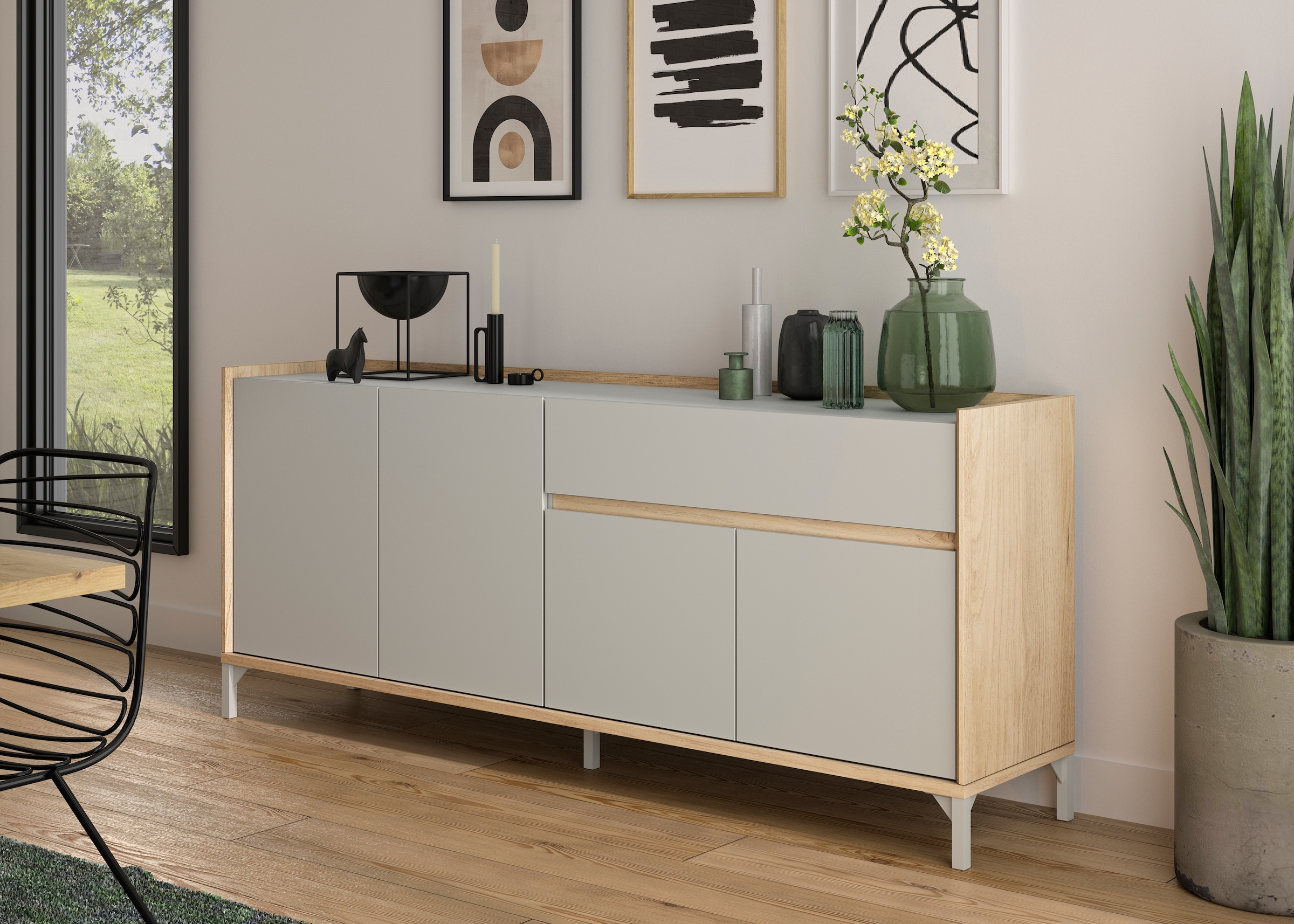 Gami Sideboard »Lenk«, Elegantes und praktisches Aufbewahrungsbuffet