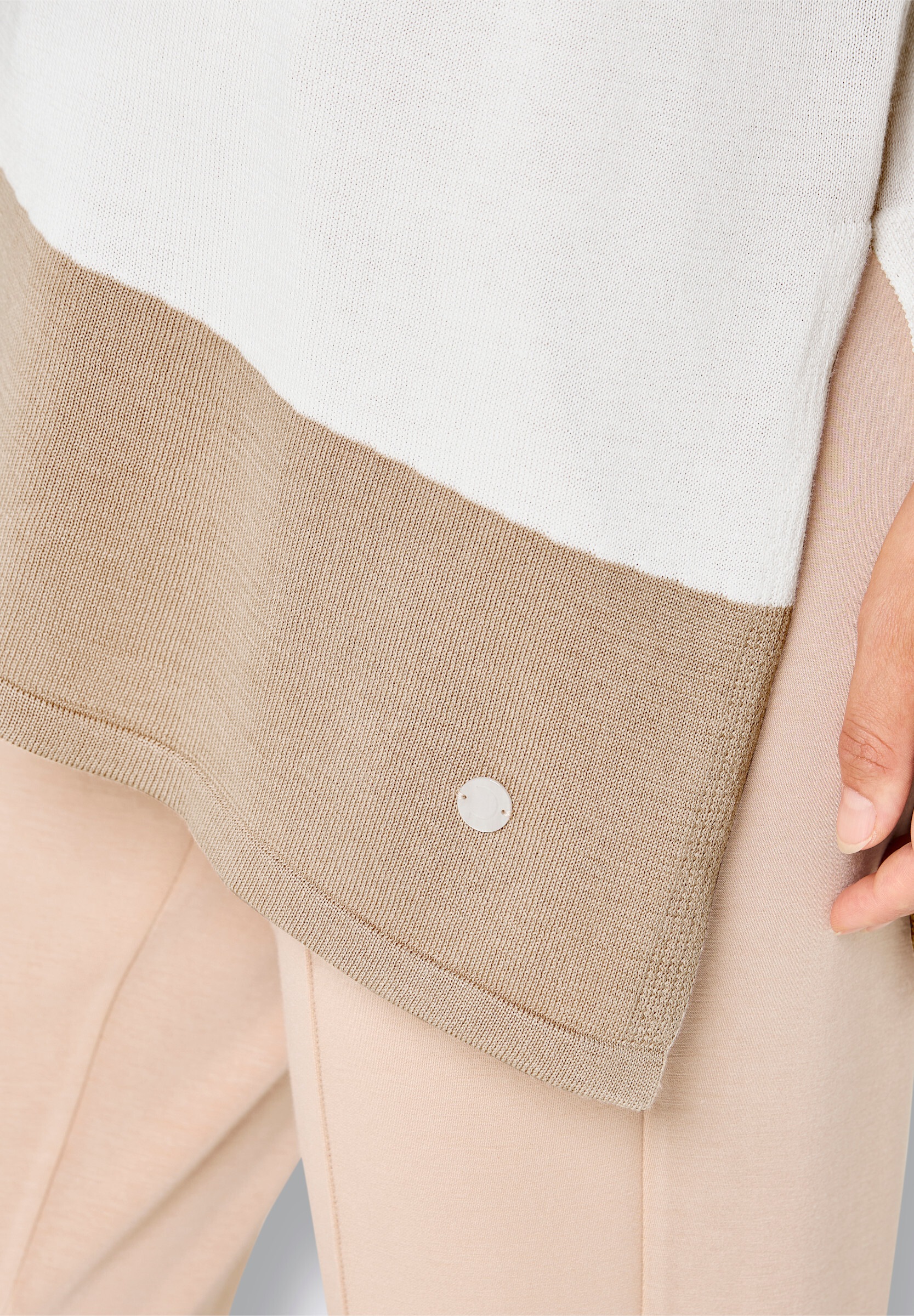 creation L Rundhalspullover »Modal-Baumwoll-Longpullover Longpullover mit U-Boot-Ausschnitt«
