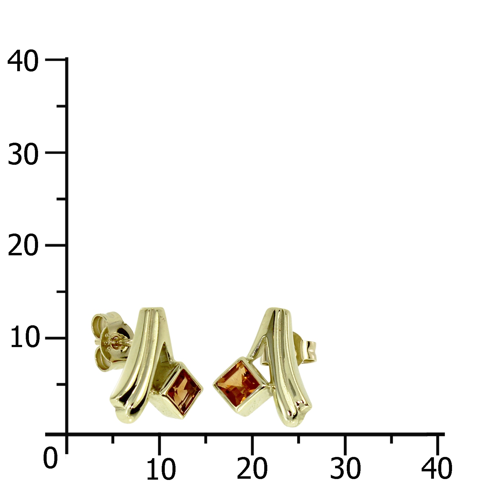 OSTSEE-SCHMUCK Paar Ohrstecker »- Talia - Gold 333/000 - Citrin«