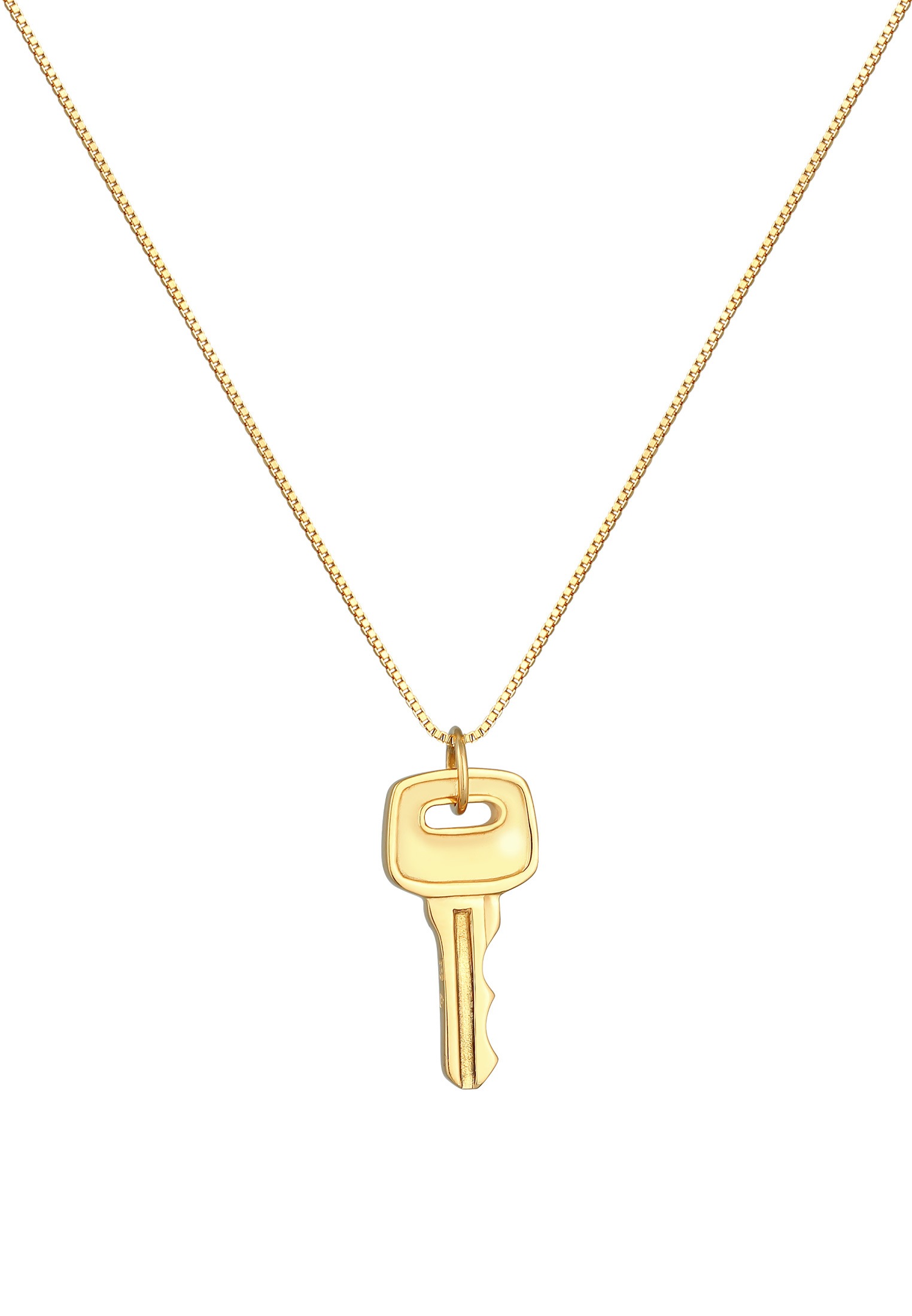 Kuzzoi Kette mit Anhänger »Halskette Herren Venezianer Schlüssel Key 925 Silber«