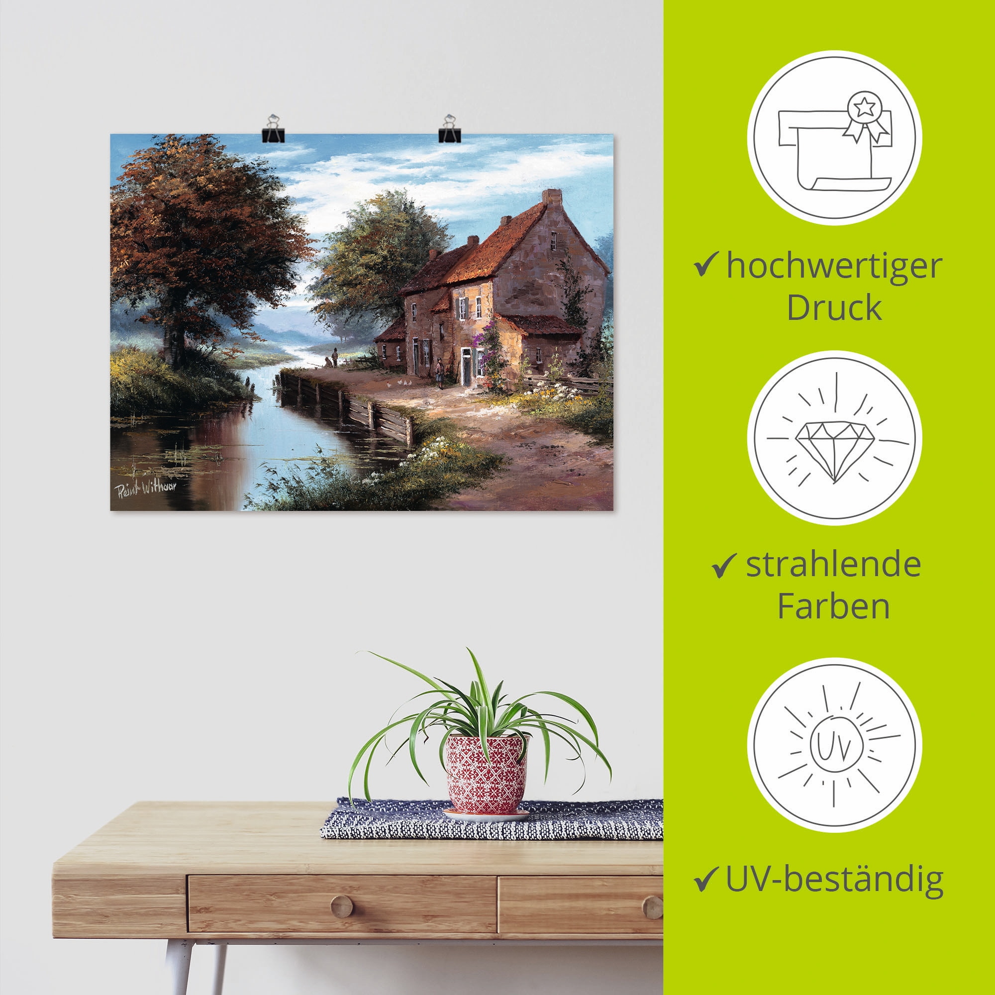 Artland Wandbild »Früher Morgen« Gewässer 1 Stk. tlg. als Leinwandbild, Poster in verschied. Größen