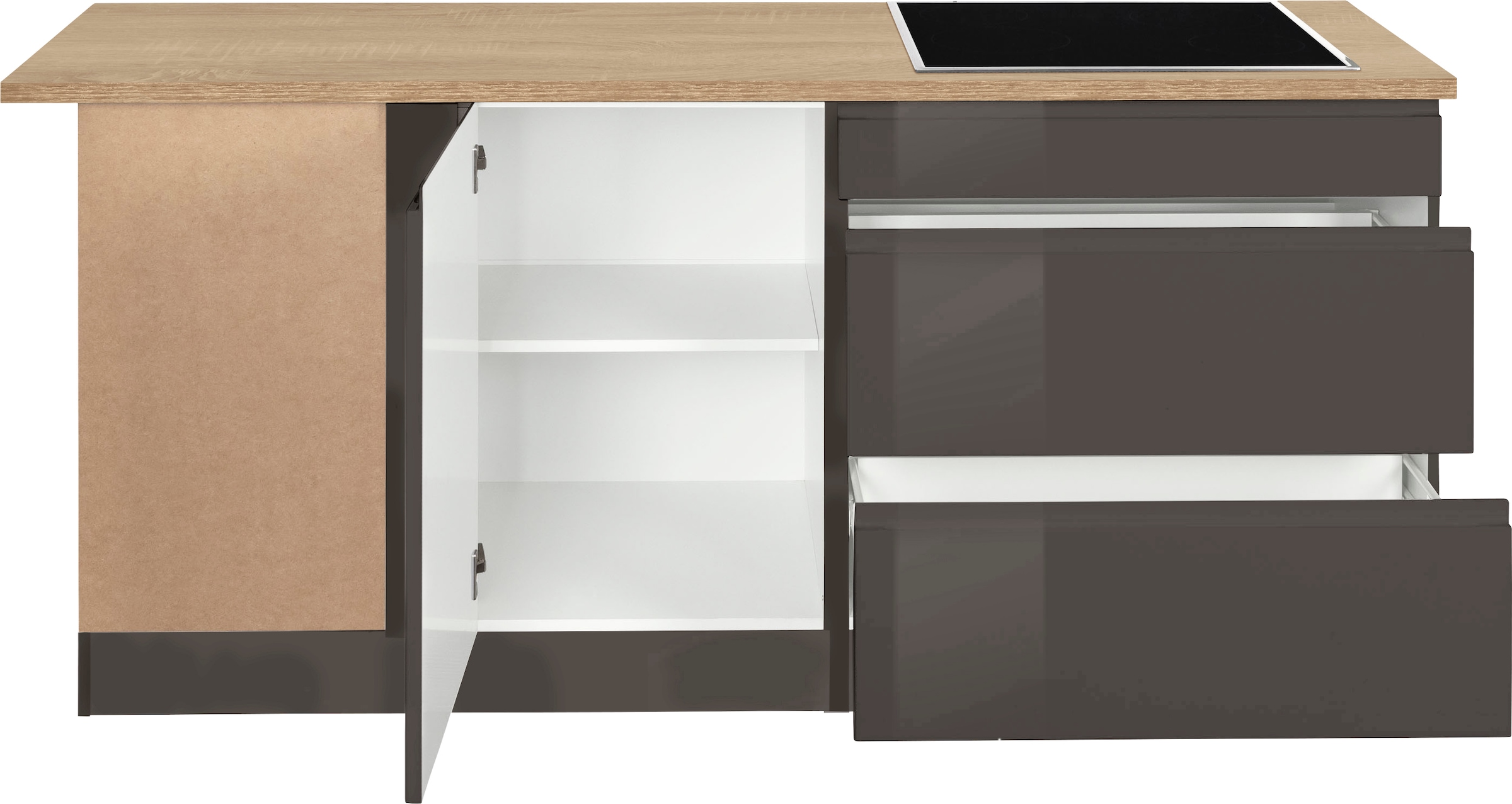 KOCHSTATION Winkelküche »KS-Virginia«, Stellbreite 290/180 cm, ohne E-Geräte