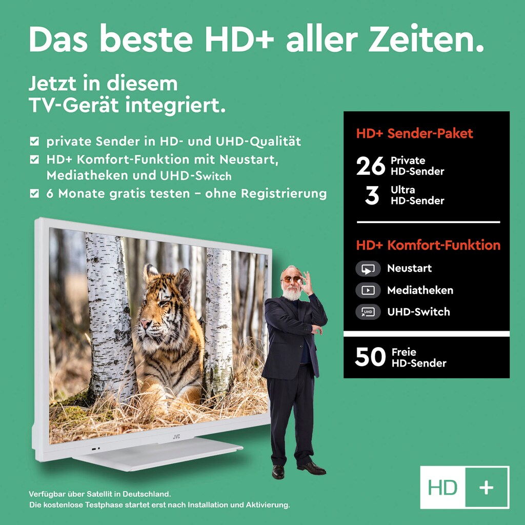 JVC LED-Fernseher »LT-24VH5155W«, 60 cm/24 Zoll, HD ready, Smart-TV