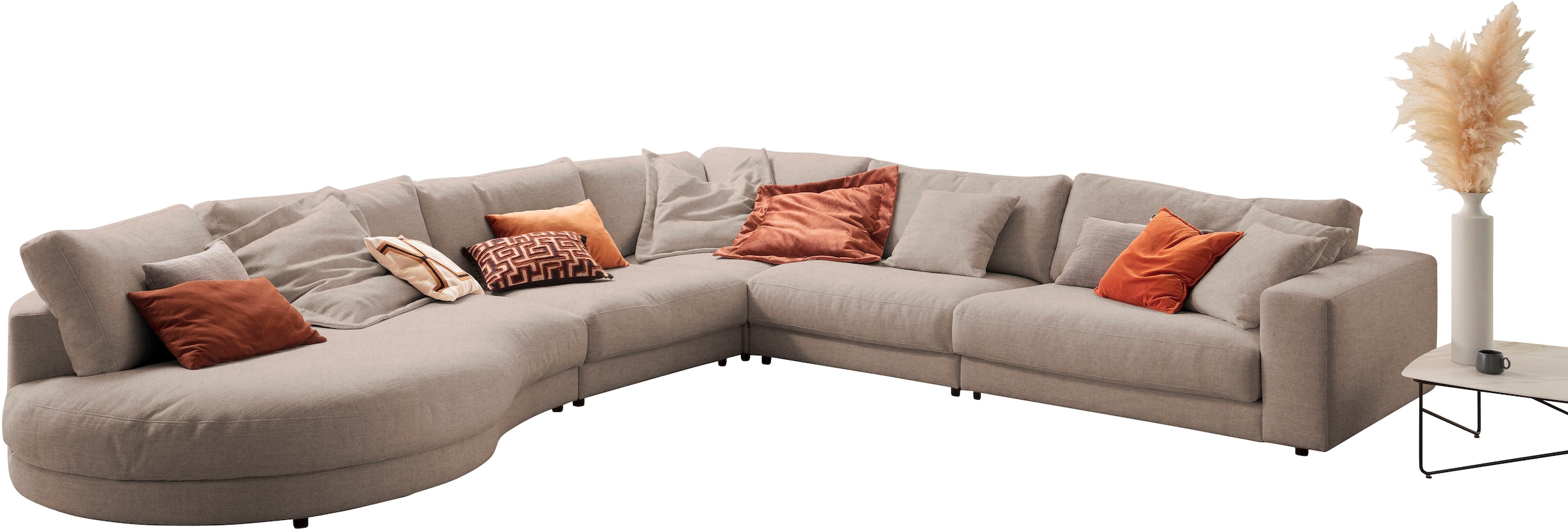 3C Candy Ecksofa »Enisa II, bequem und komfortabel,  Mega Familiensofa, L-Form« incl. 3 Flatterkissen, wahlweise mit Flecken-Schutz-Bezug Easy care