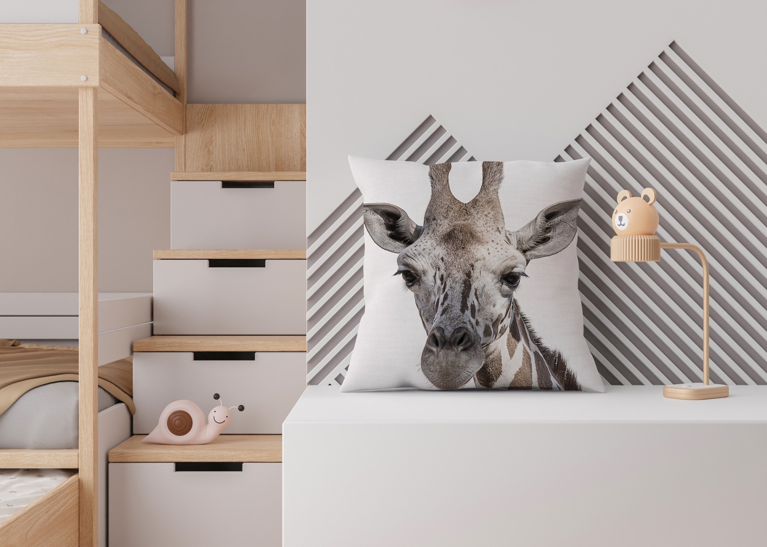 queence Dekokissen »Giraffe«, Kissenhülle mit HD Premium Druck, geruchsneutral, 40x40cm