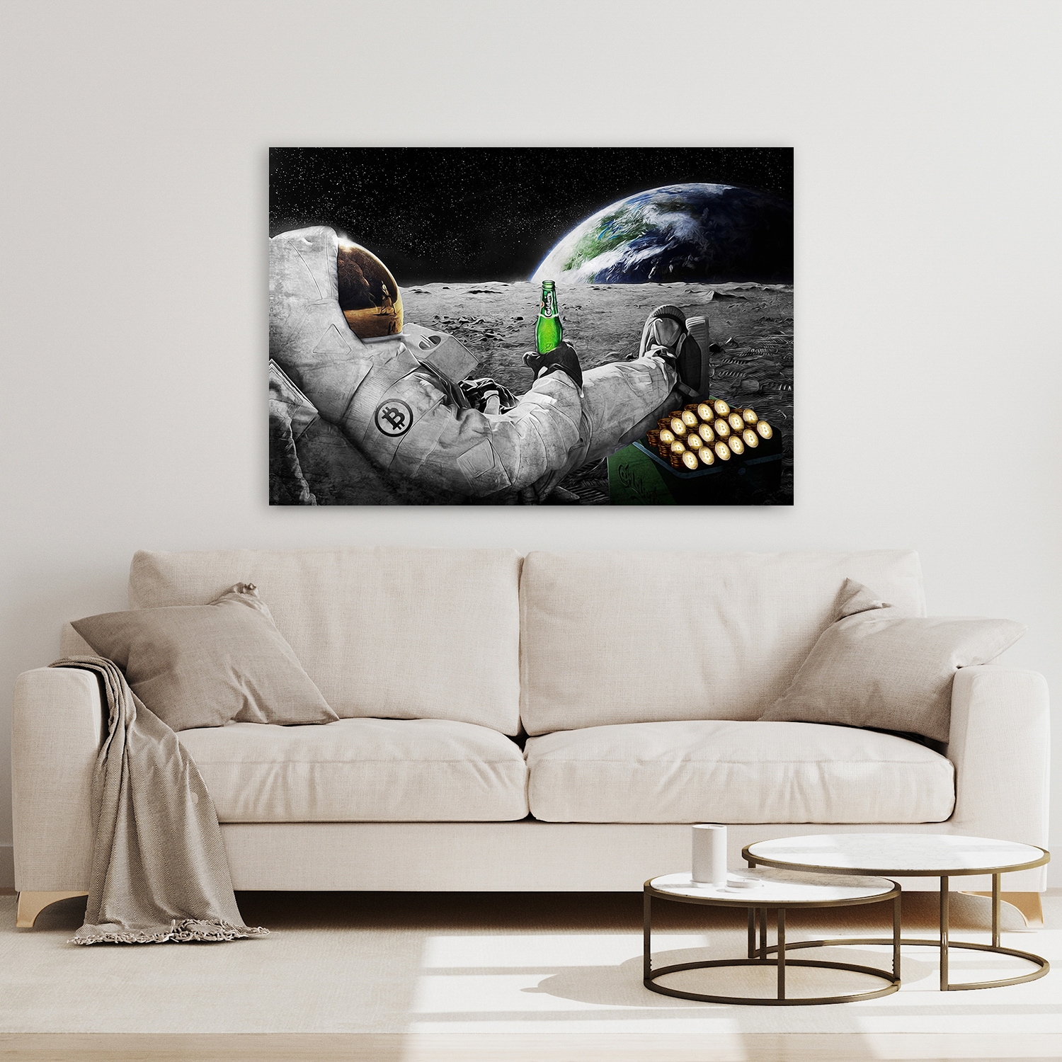 Affengeilebilder Leinwandbild »Moon Rockin by David Drake auf Keilrahmen gespannt« 1 Stk. tlg. Kunstdruck Wandbild Bild in verschiedenen Formaten