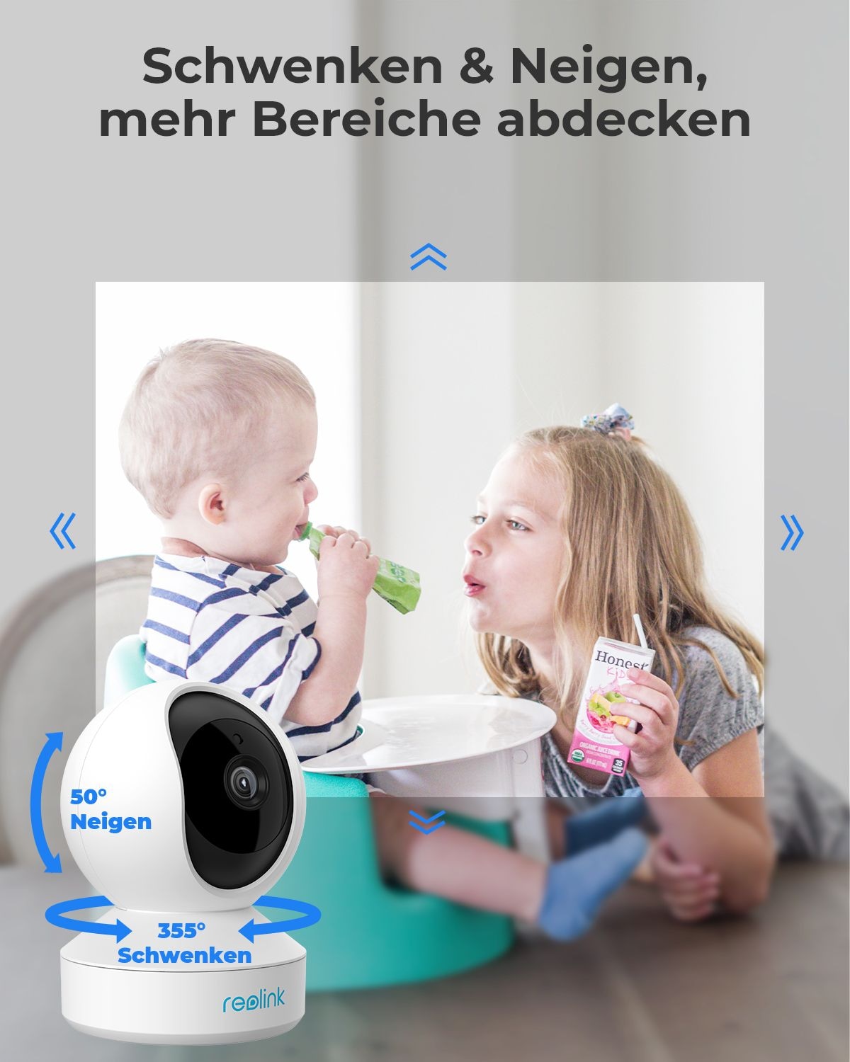 Reolink Überwachungskamera »E Series E330«, Innenbereich, Pan&Tilt, Dualband-WiFi