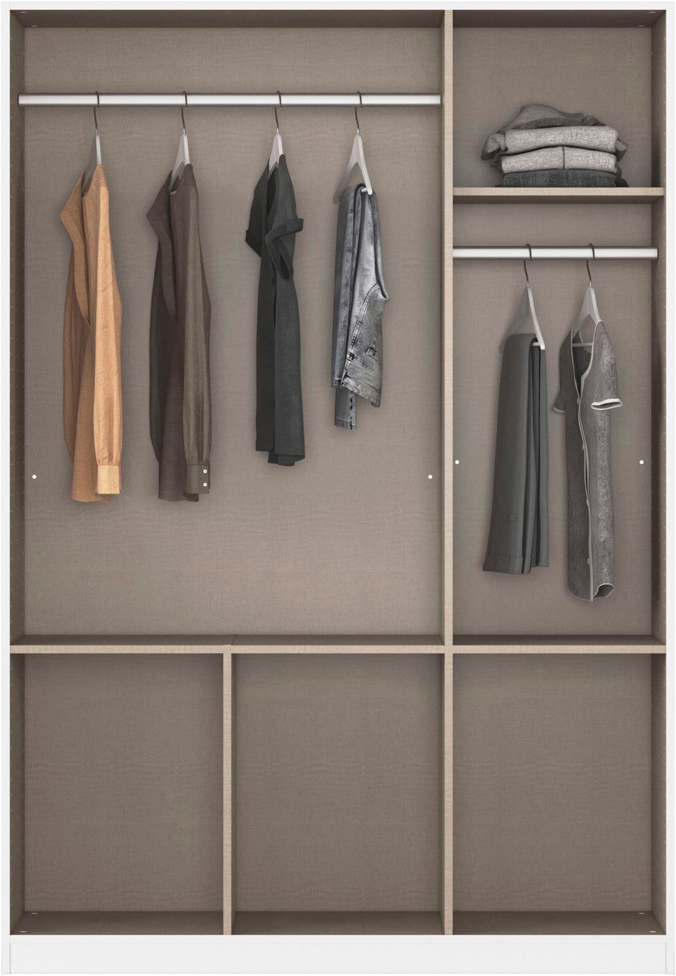 rauch Drehtürenschrank »Kleiderschrank Schrank Garderobe Schlafzimmerschrank CELLE«, in 4 Breiten und 2 Höhen, optional mit Schubkästen MADE IN GERMANY
