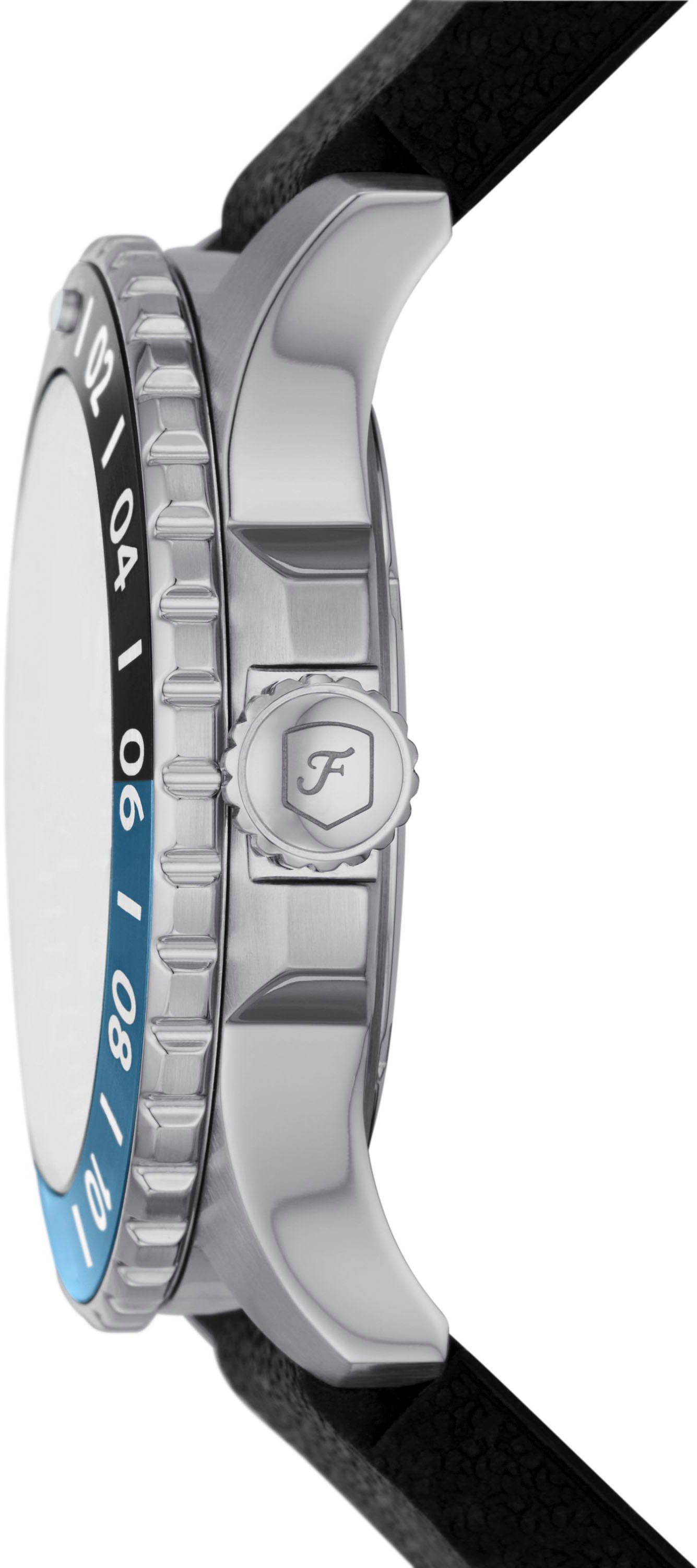 Fossil Quarzuhr »FOSSIL BLUE GMT«, Armbanduhr, Damenuhr, Datum, Silikonarmband, bis 10 bar wasserdicht