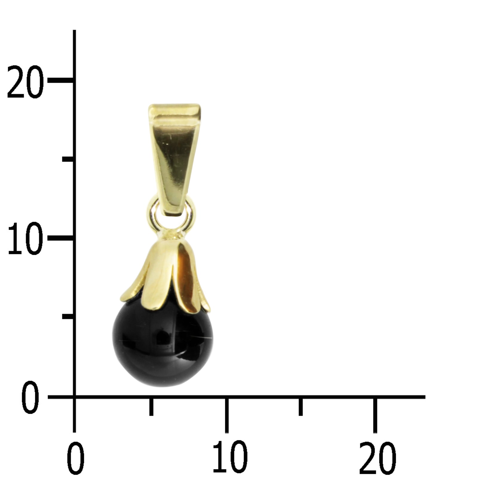 OSTSEE-SCHMUCK Kettenanhänger »- Glocke - Gold 333/000 - Onyx«