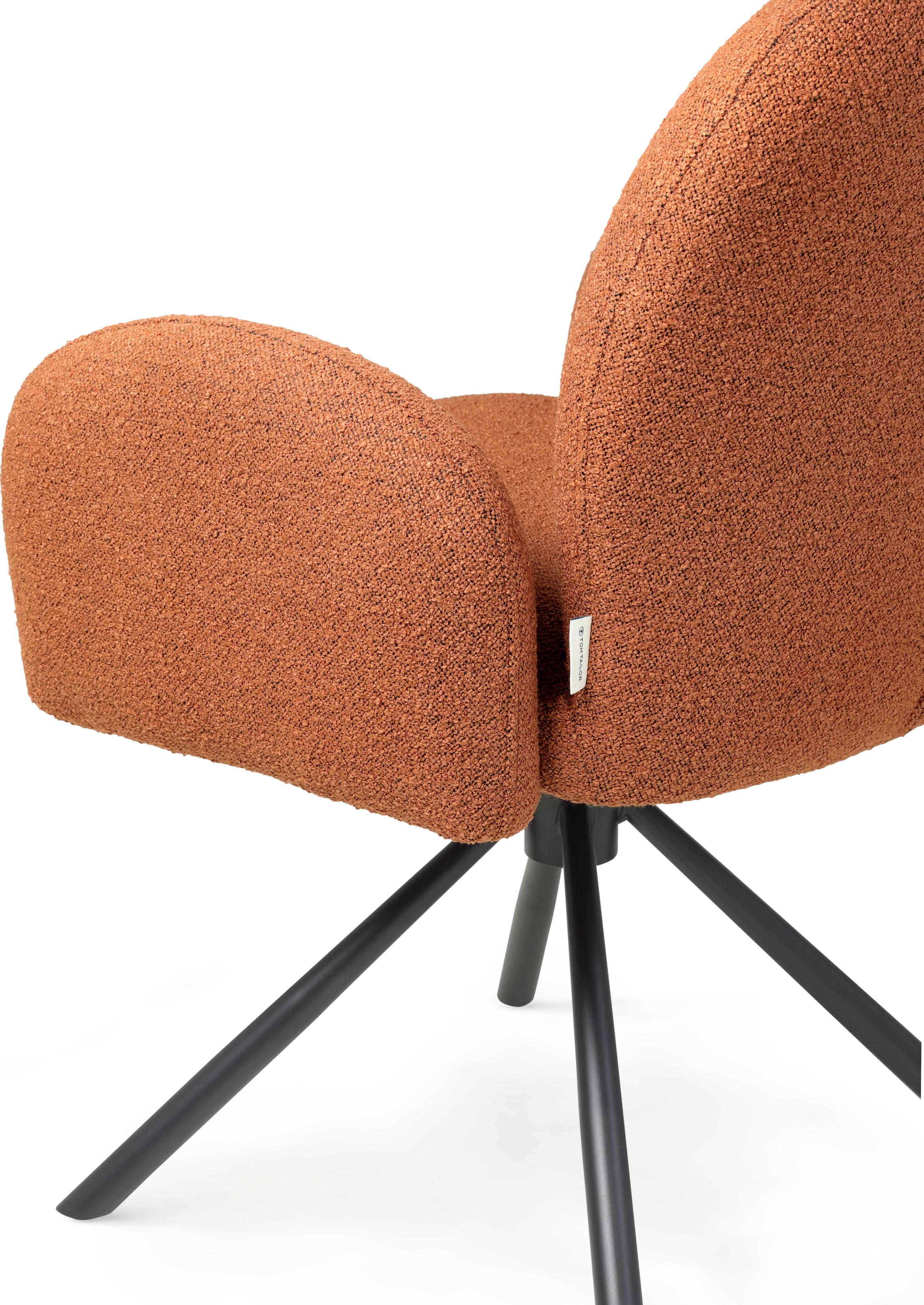 TOM TAILOR HOME Armlehnstuhl »PEBBLE ARMCHAIR«, (Set), 2 St., Webstoff Bouclé, Esszimmerstuhl, mit Armlehnen, 4-Fußgestell, 140 kg belastbar, drehbar