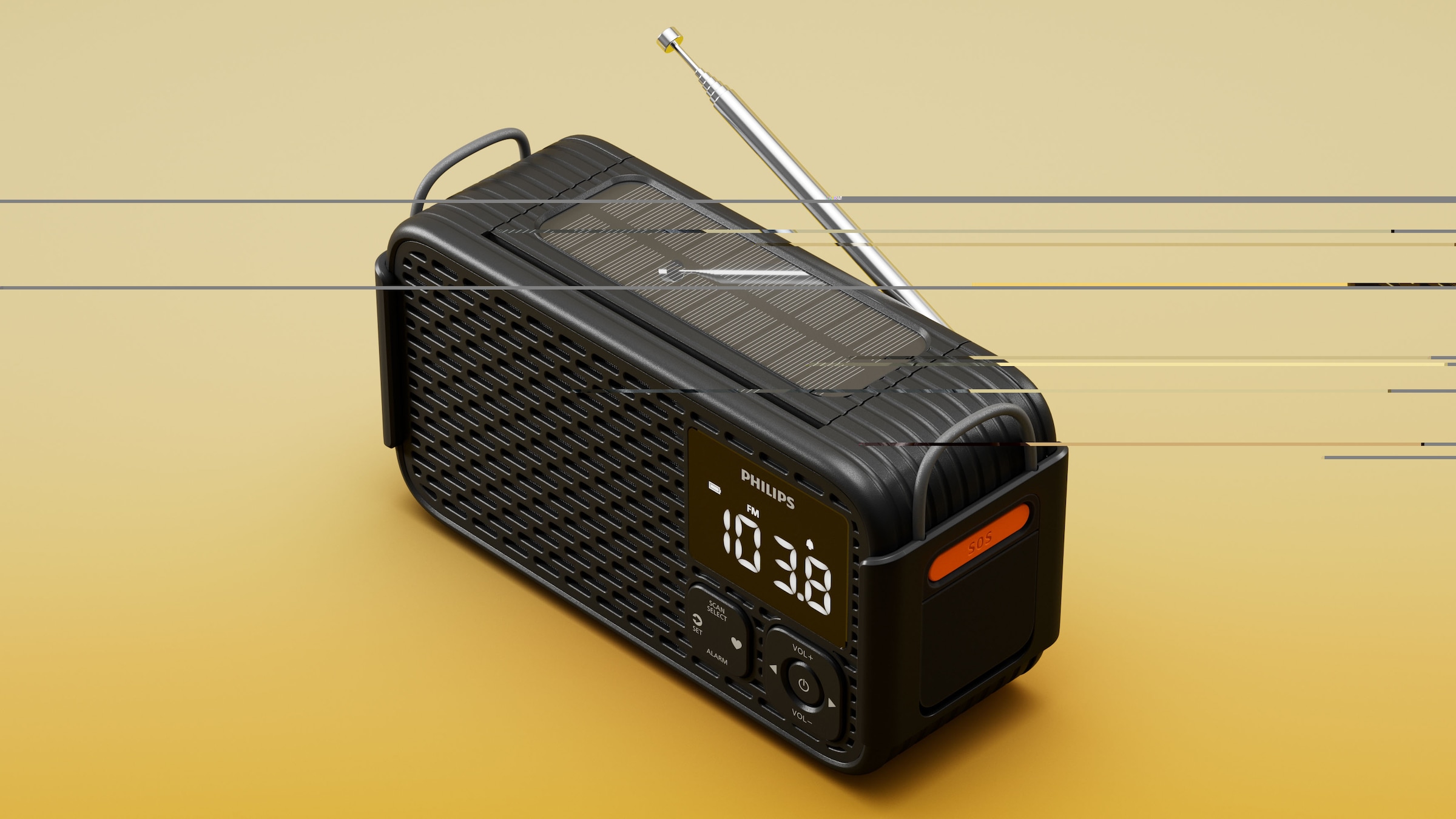 Philips Notfallradio »TAR3500/00« ( AM-Tuner | FM-Tuner 3 W) Kurbelradio, LED-Leuchte, lauter SOS-Alarm mit Blinkleuchte, USB-A