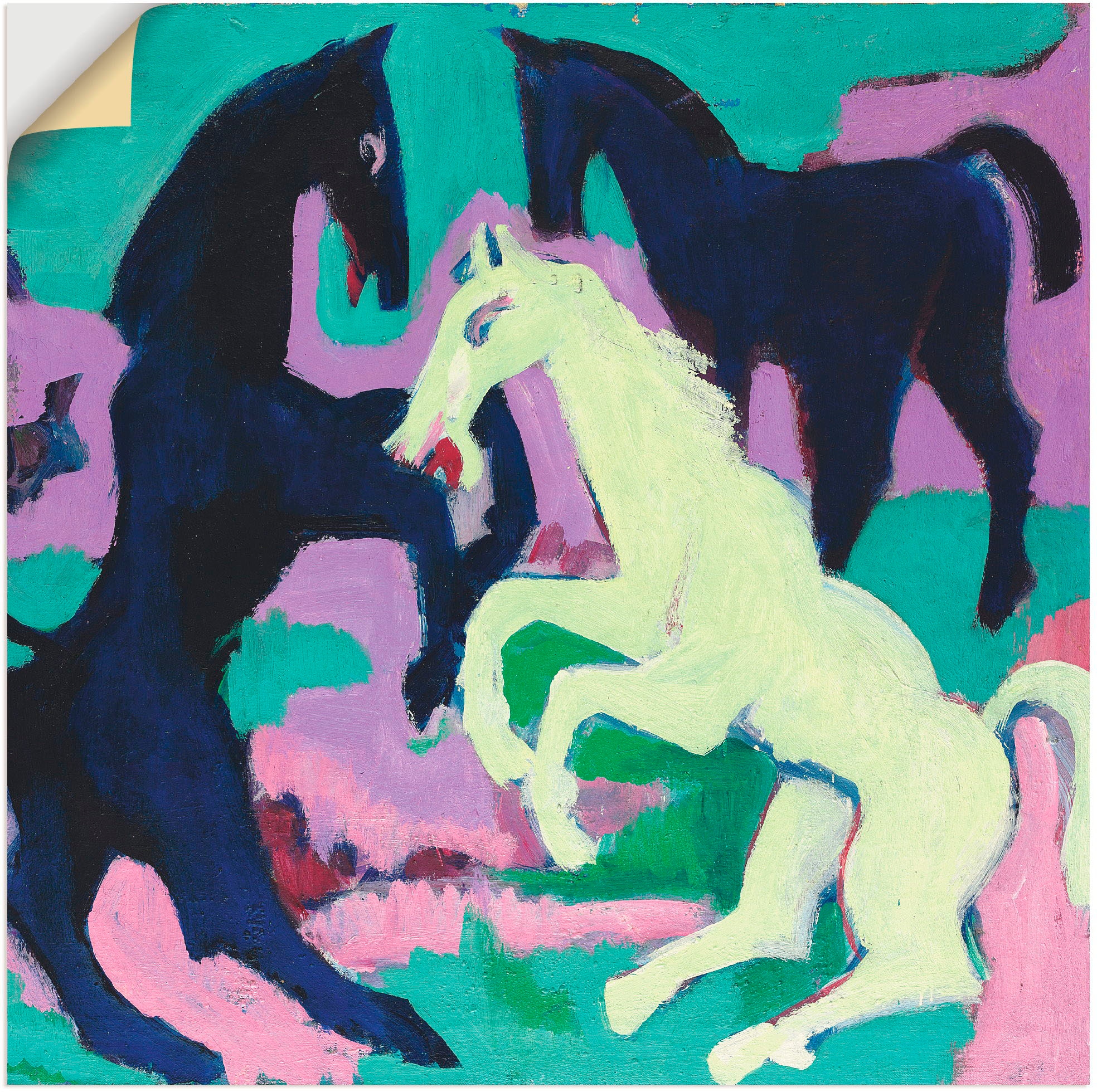 Artland Wandbild »Drei Pferde. Um 1923«, Haustiere, (1 St.), als Alubild,  Leinwandbild, Wandaufkleber oder Poster in versch. Größen im OTTO Online  Shop