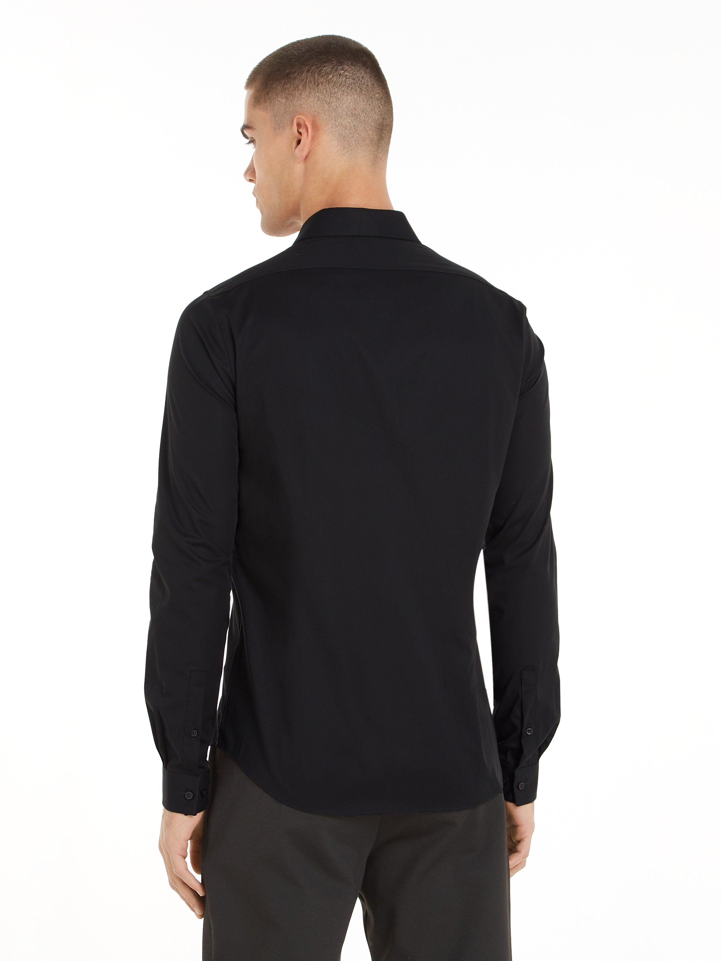 Calvin Klein Langarmhemd »POPLIN HP EXTRA SLIM SHIRT«, mit Logostickerei