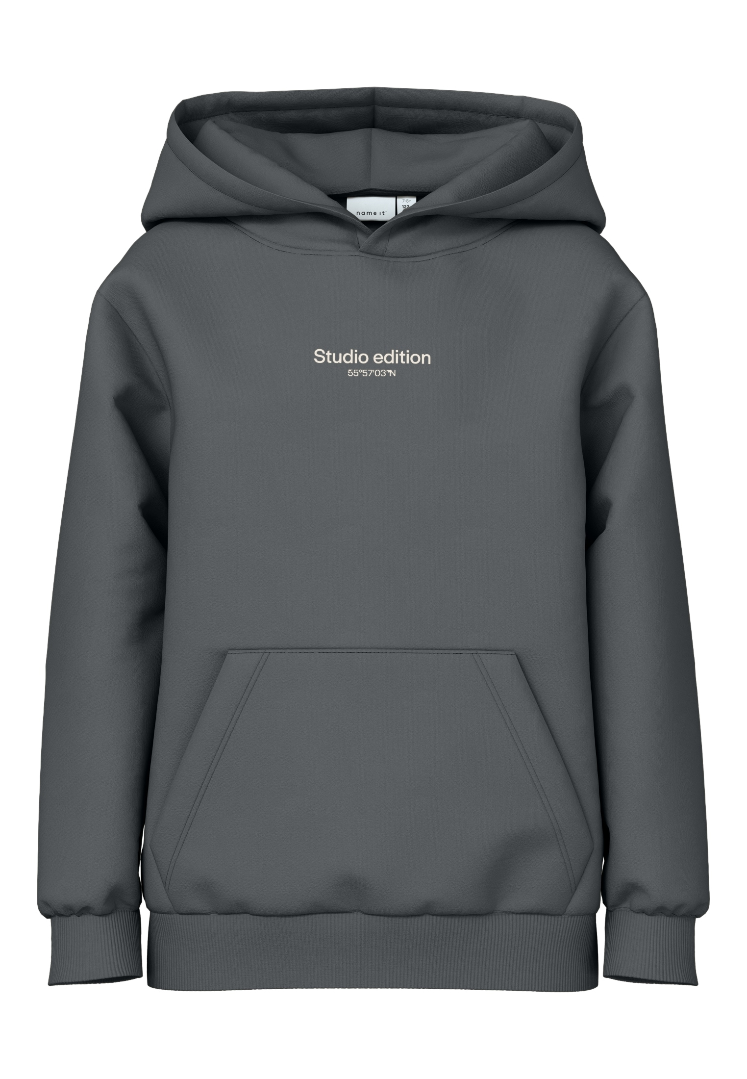 Name It Kapuzensweatshirt »NKMBRODY LS NREG SWEAT WH BRU NOOS«, mit kleinem Logoprint
