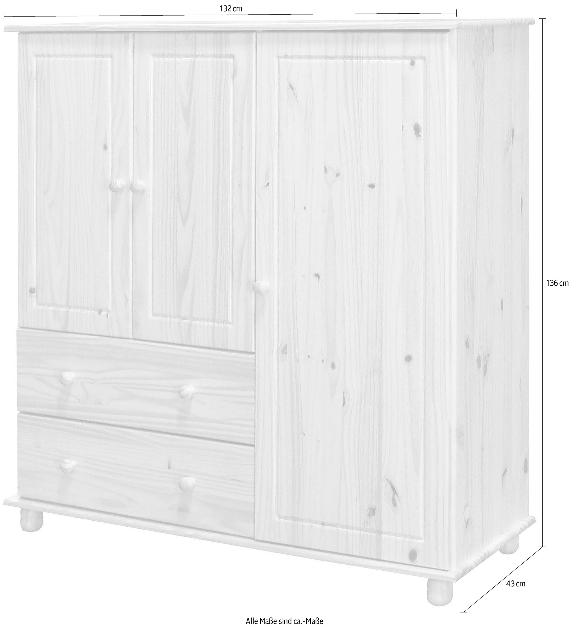 Home affaire Kommode, (1 St.), 2 Schubladen mit Metallführungen