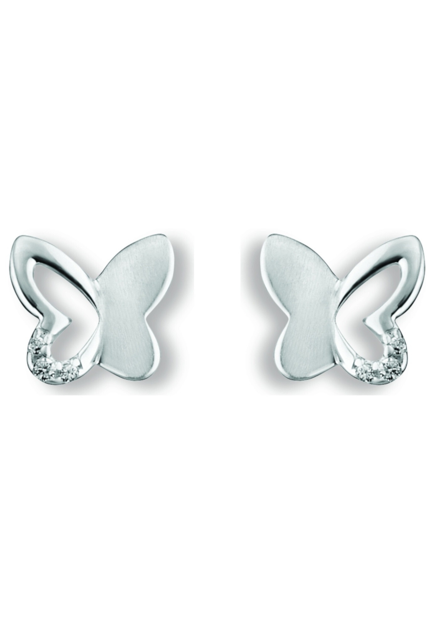 ONE ELEMENT Paar Ohrstecker »Zirkonia Schmetterling Ohrringe  Ohrstecker aus 925 Silber«