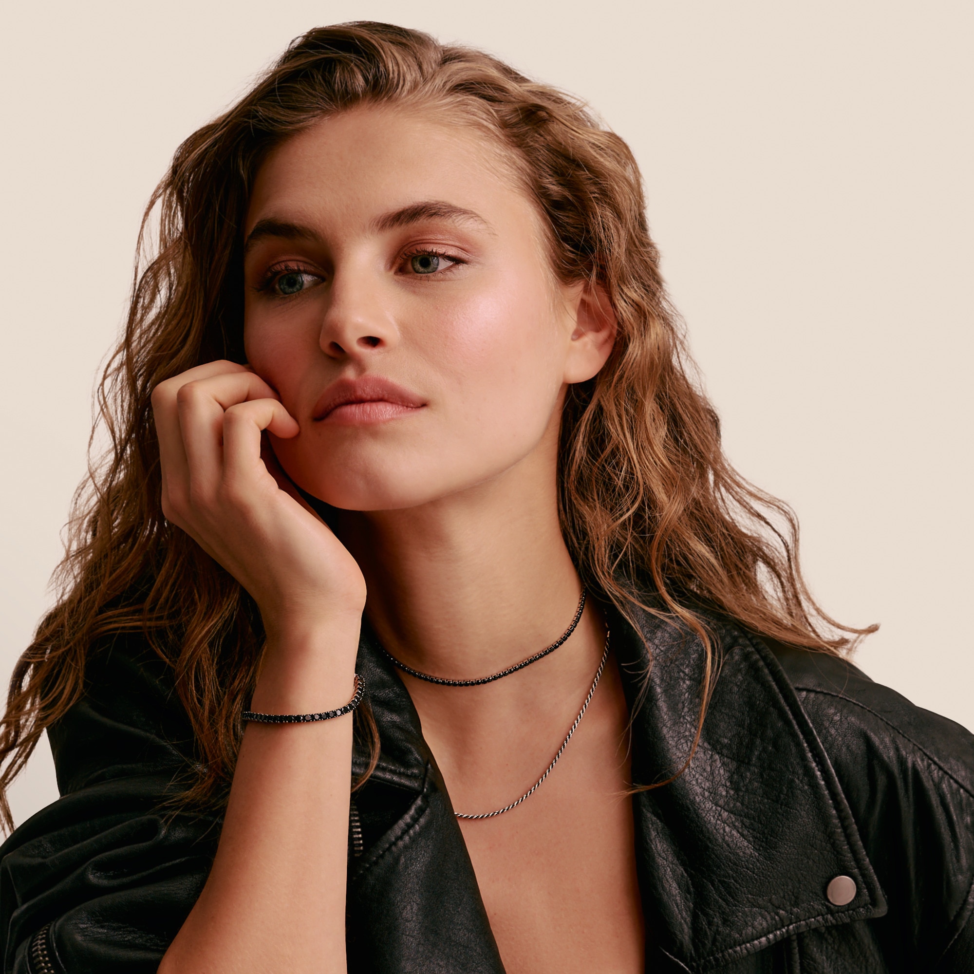 THOMAS SABO Tennisarmband »Armband mit schwarzen Zirkonia« mit Zirkonia (synth.)