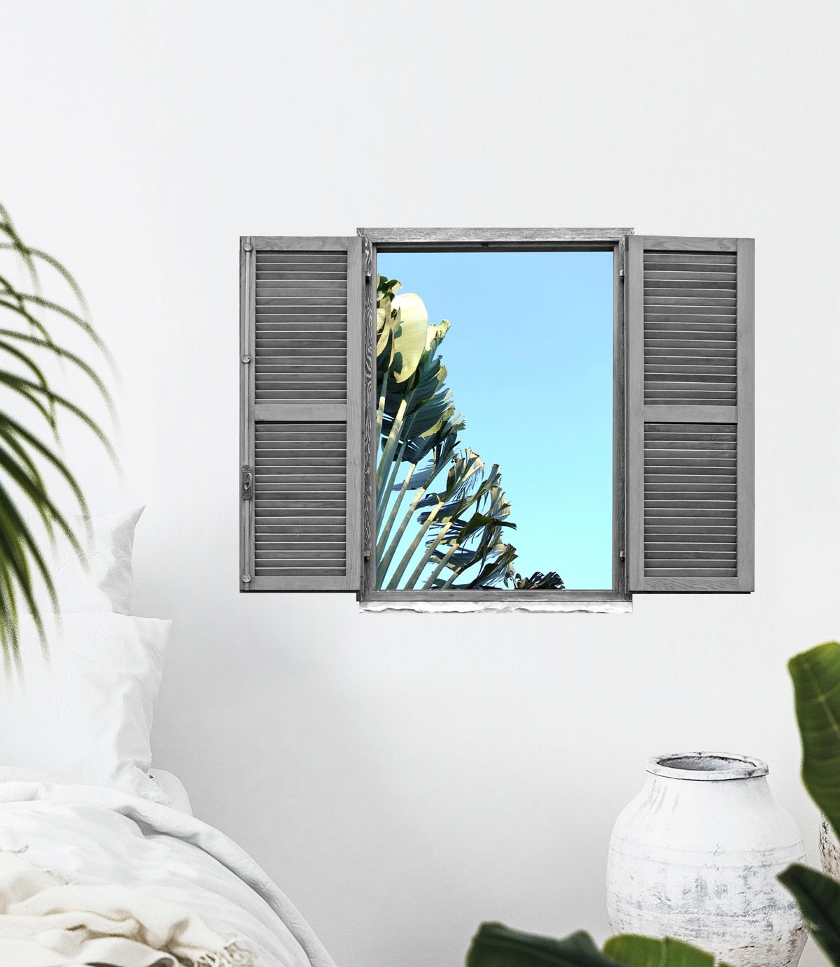 queence Wandtattoo »blauer Himmel« Wandsticker, Wandbild, selbstklebend, 3D, Fenster