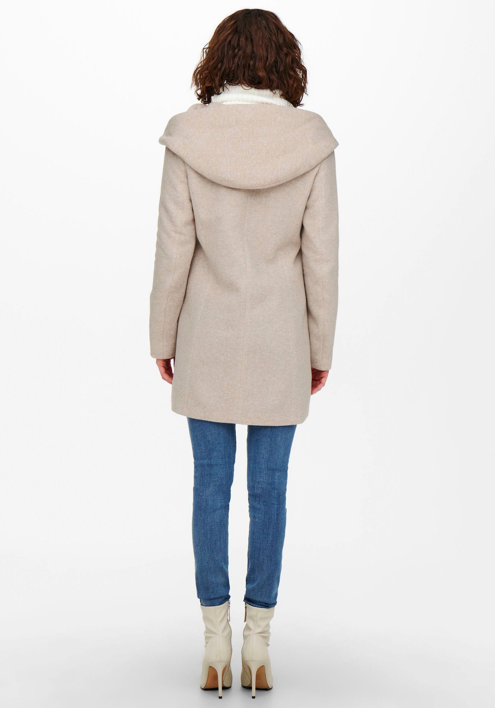 ONLY Langjacke »ONLSEDONA LIGHT COAT OTW NOOS«, mit Kapuze, in melierter Optik