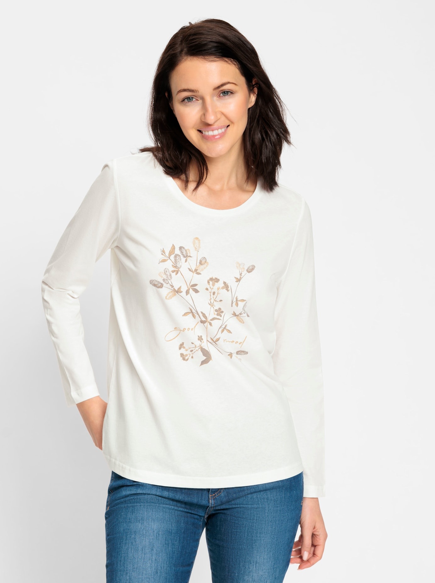 Inspirationen Langarmshirt »Rundhals-Shirt«, (1 tlg.)
