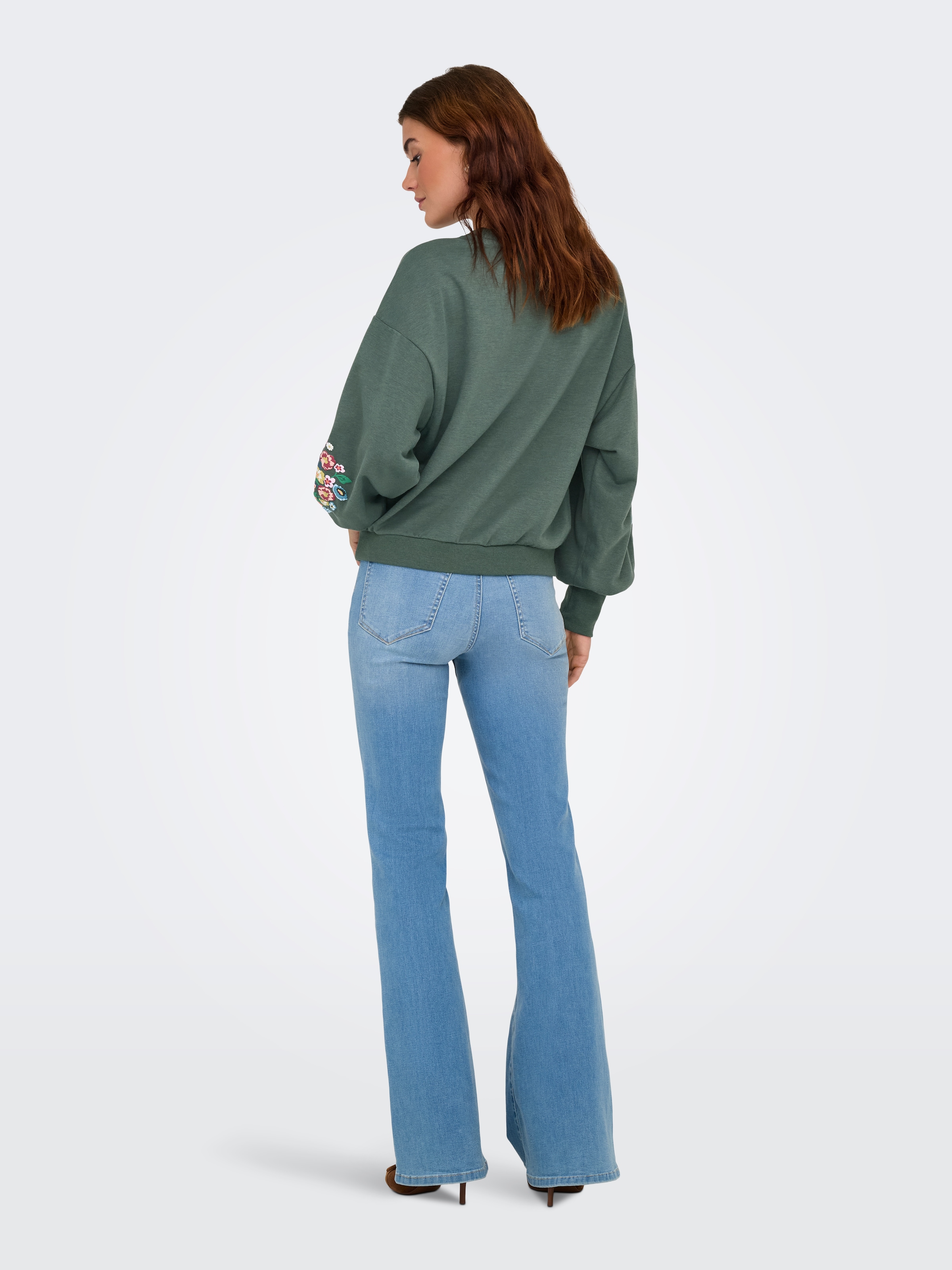 ONLY Sweatshirt »ONLBROOKE L/S O-NECK FLOWER SWT«