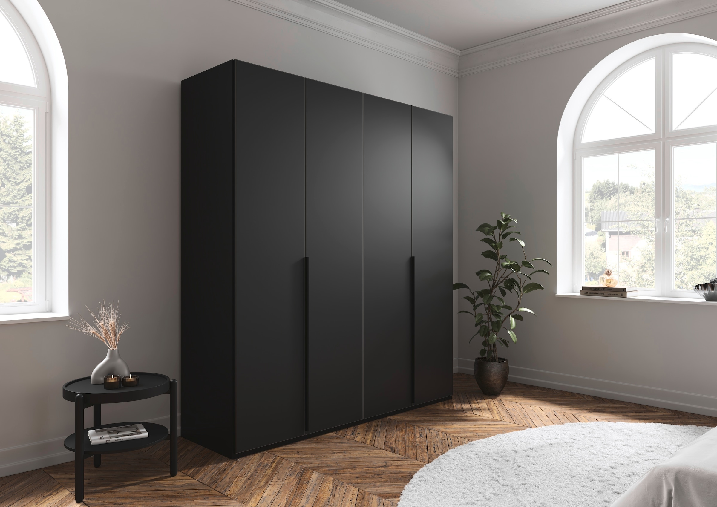 LeGer Home by Lena Gercke Kleiderschrank »Schrank Garderobe Ankleide Schlafzimmer Flur SERINA Eyecatcher«, (in 3 verschiedenen Ausstattungen BASIC/CLASSIC/PREMIUM), in 6 Breiten (101 - 401 cm) mit Front Glas oder Dekor MADE IN GERMANY