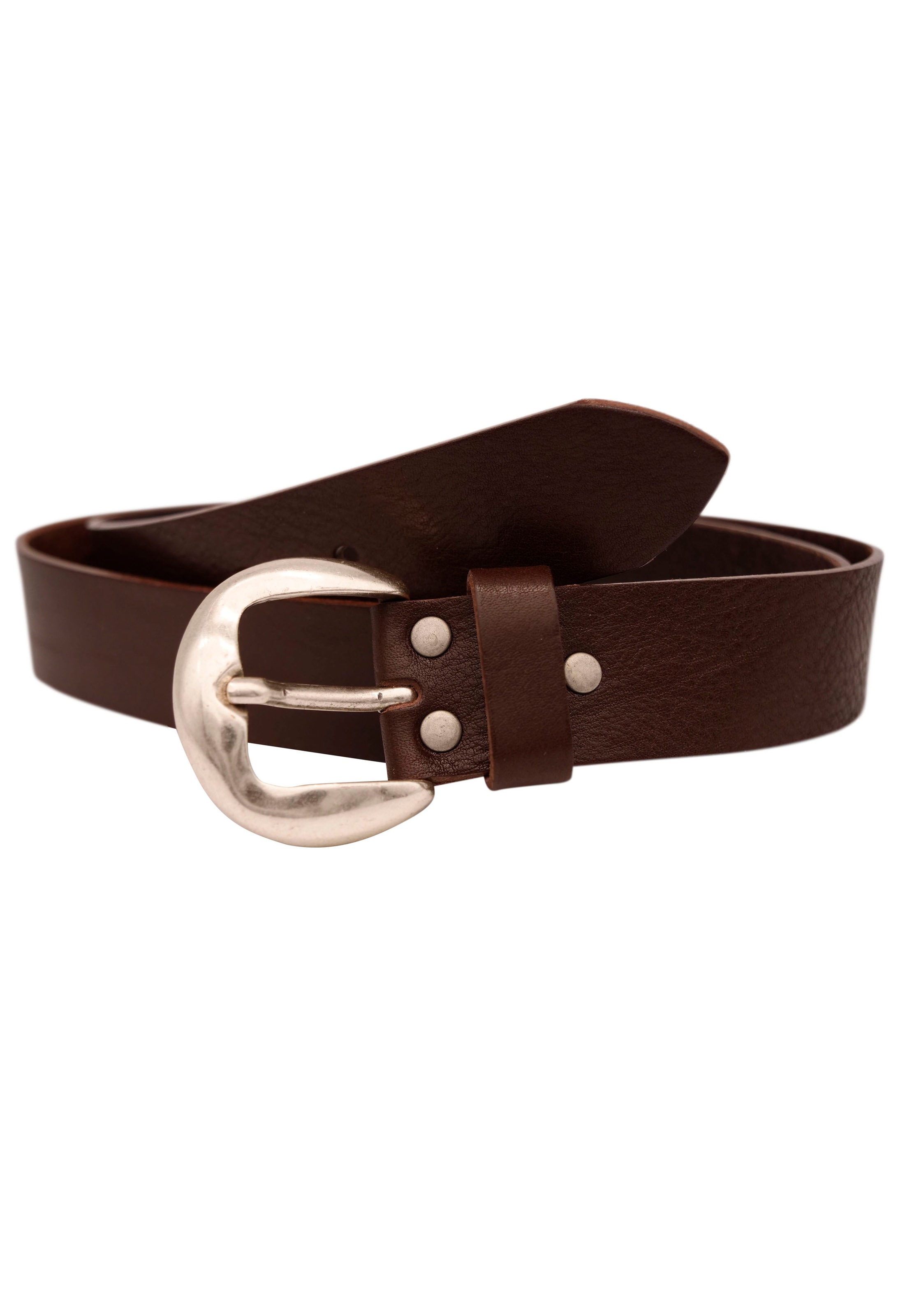 Annamatoni Damen Ledergürtel in braun, Größe 105