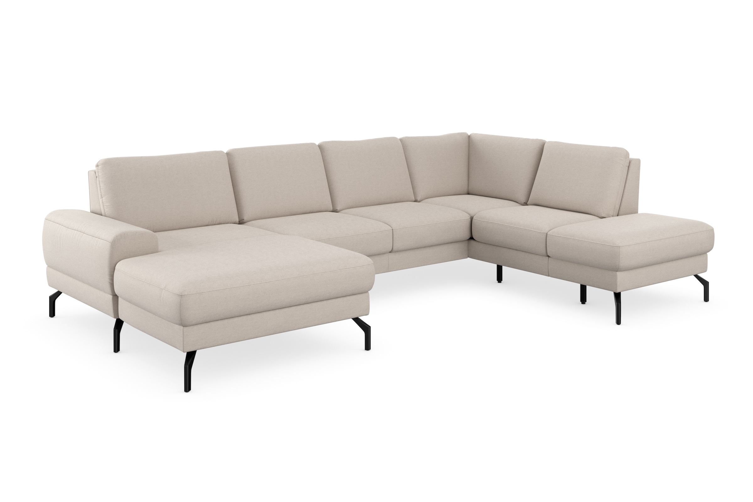sit&more Wohnlandschaft »Cinturo U-Form«, inklusive Sitztiefenverstellung und Federkern, Sitzhöhe 48 cm