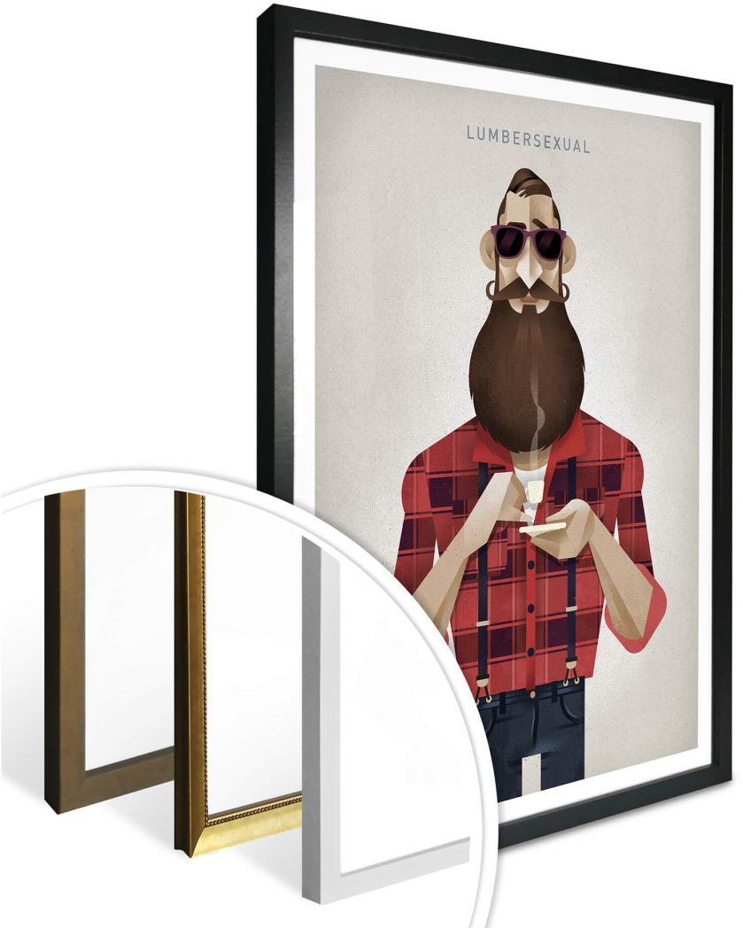 Wall-Art Poster »Lumbersexual«, Schriftzug, St.), (1 bei Poster, Wandposter Bild, Wandbild, online OTTO