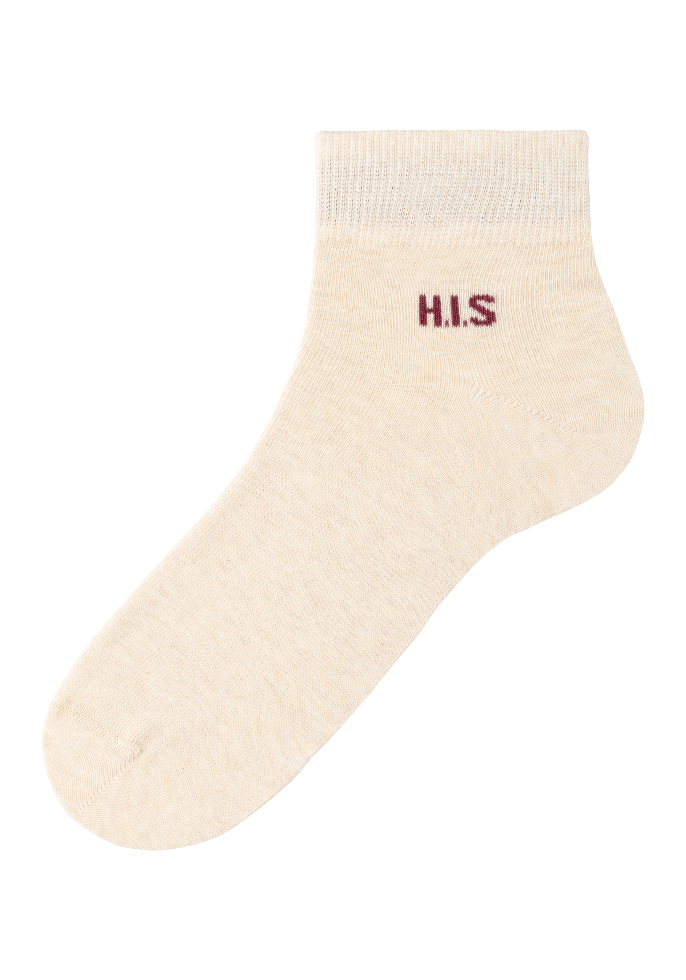 H.I.S Kurzsocken, (Packung, 10 Paar), mit farbigem Innenbund