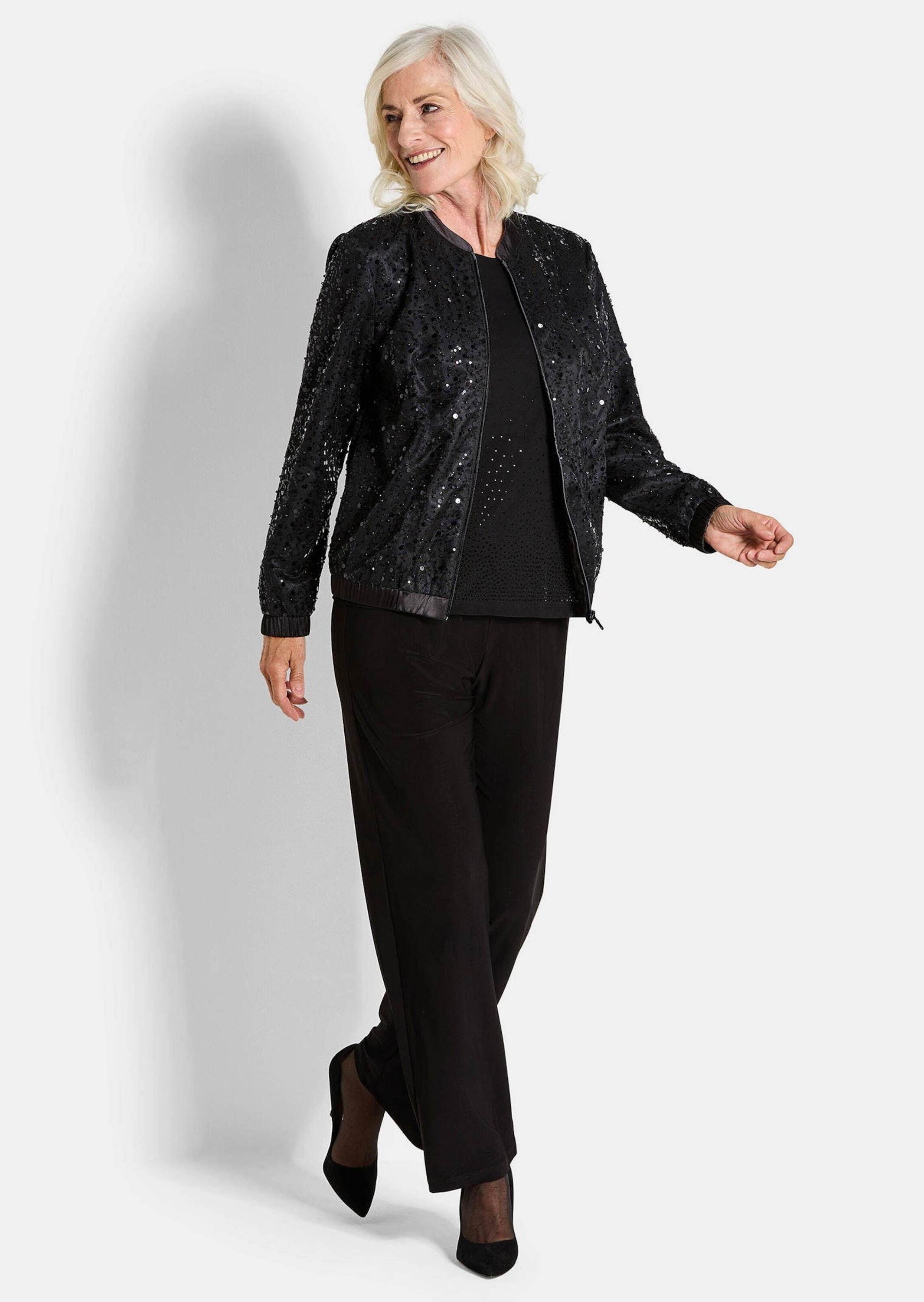 GOLDNER Kurzjacke »Eleganter Blouson mit Perlen und Pailletten«