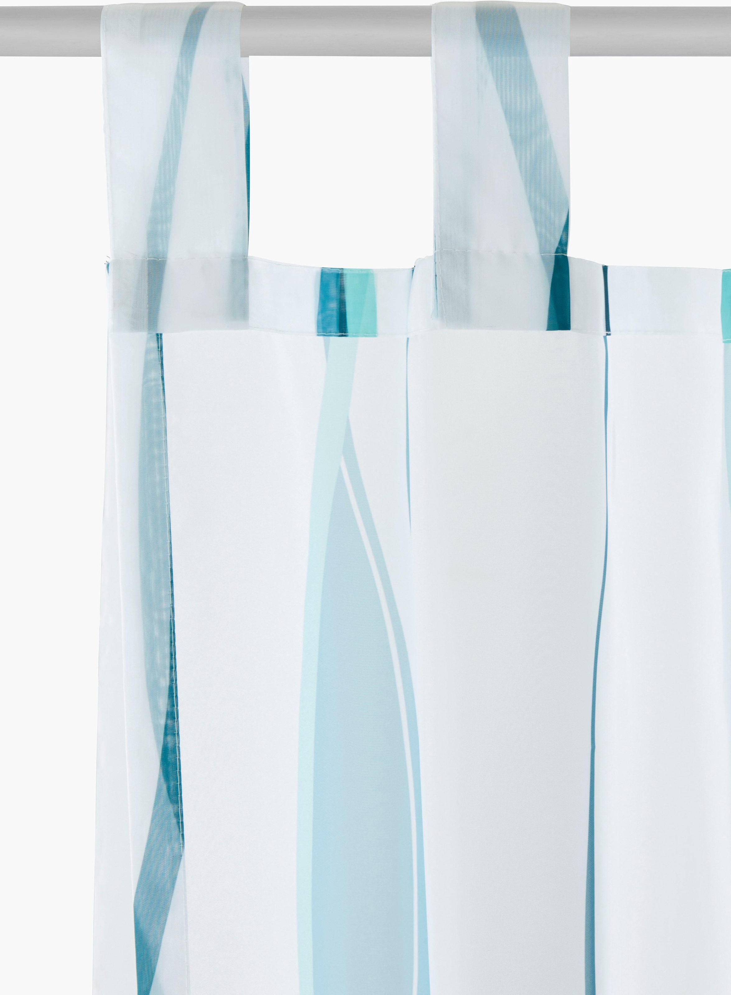 my home Gardine »DIMONA« Schlaufen 2 Stk. tlg. 2-er Set, Voile, Polyester, Wellen