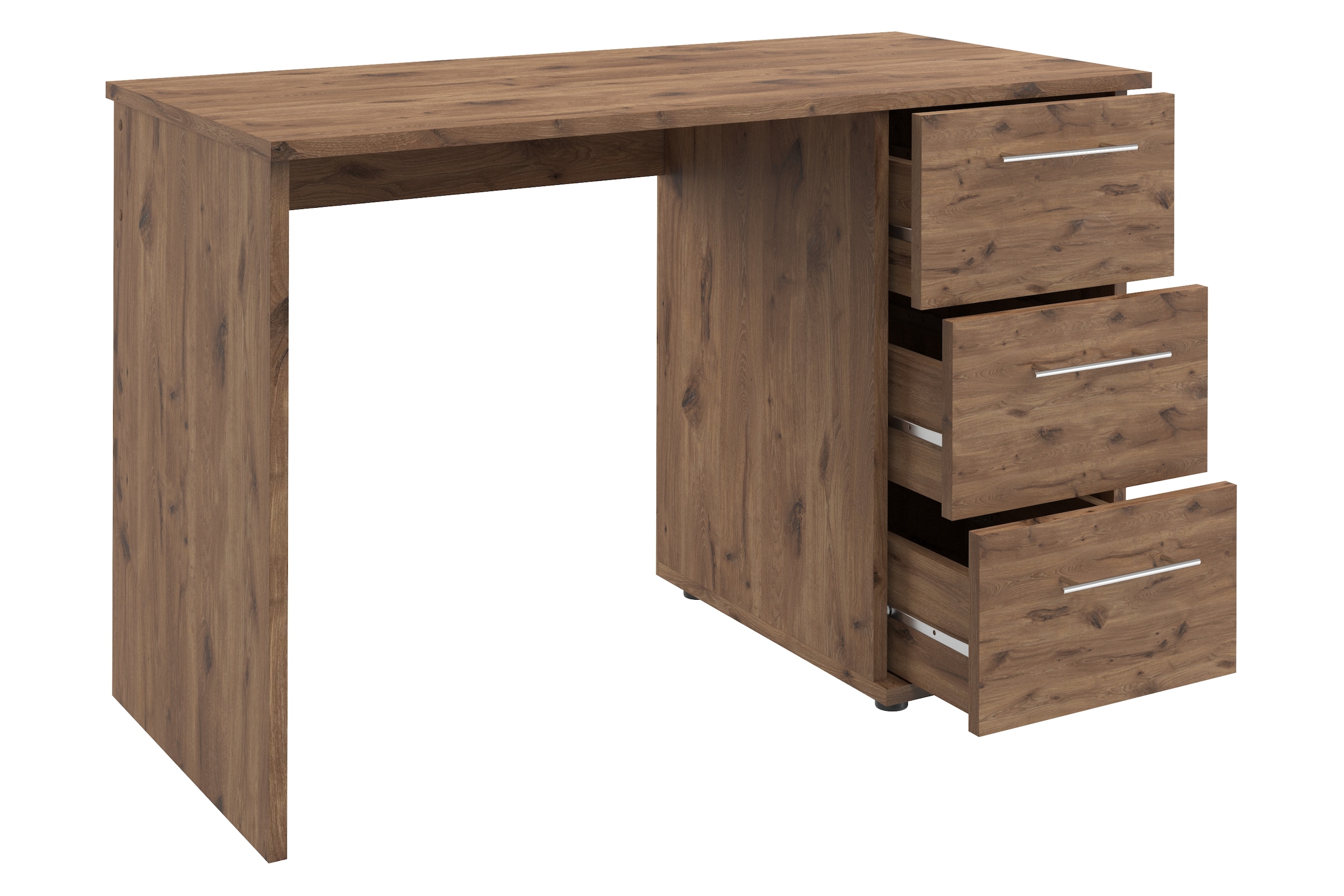 VOGL Möbelfabrik Schreibtisch »Tobi, optional mit Tastaturauszug,«, mit 3 Schubkästen, Breite 115 cm, Made in Germany