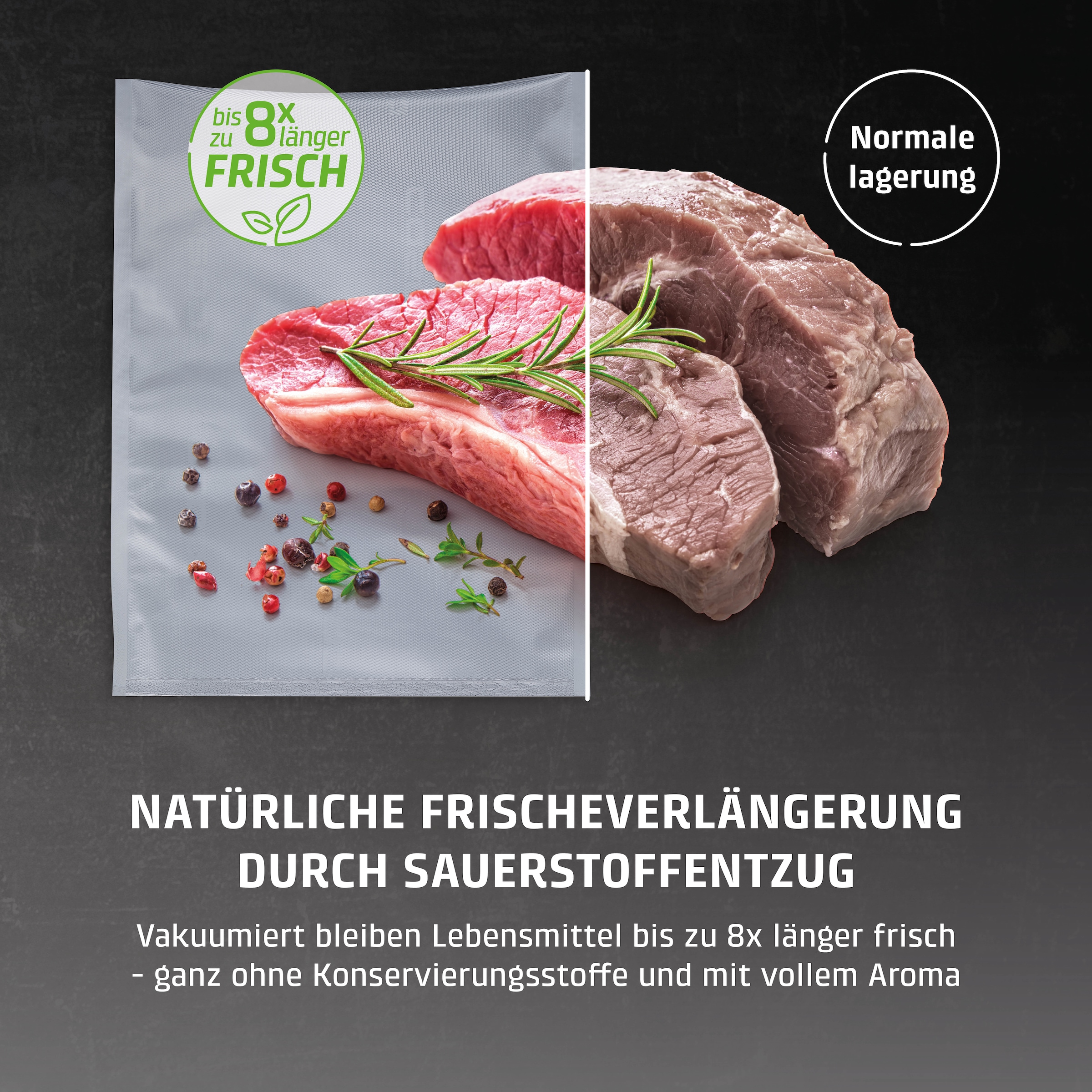 Caso Vakuumierer »VC10« Rollenbreite 30 cm 110 W inkl. 10 Profi-Beutel, separate Schweißfunktion