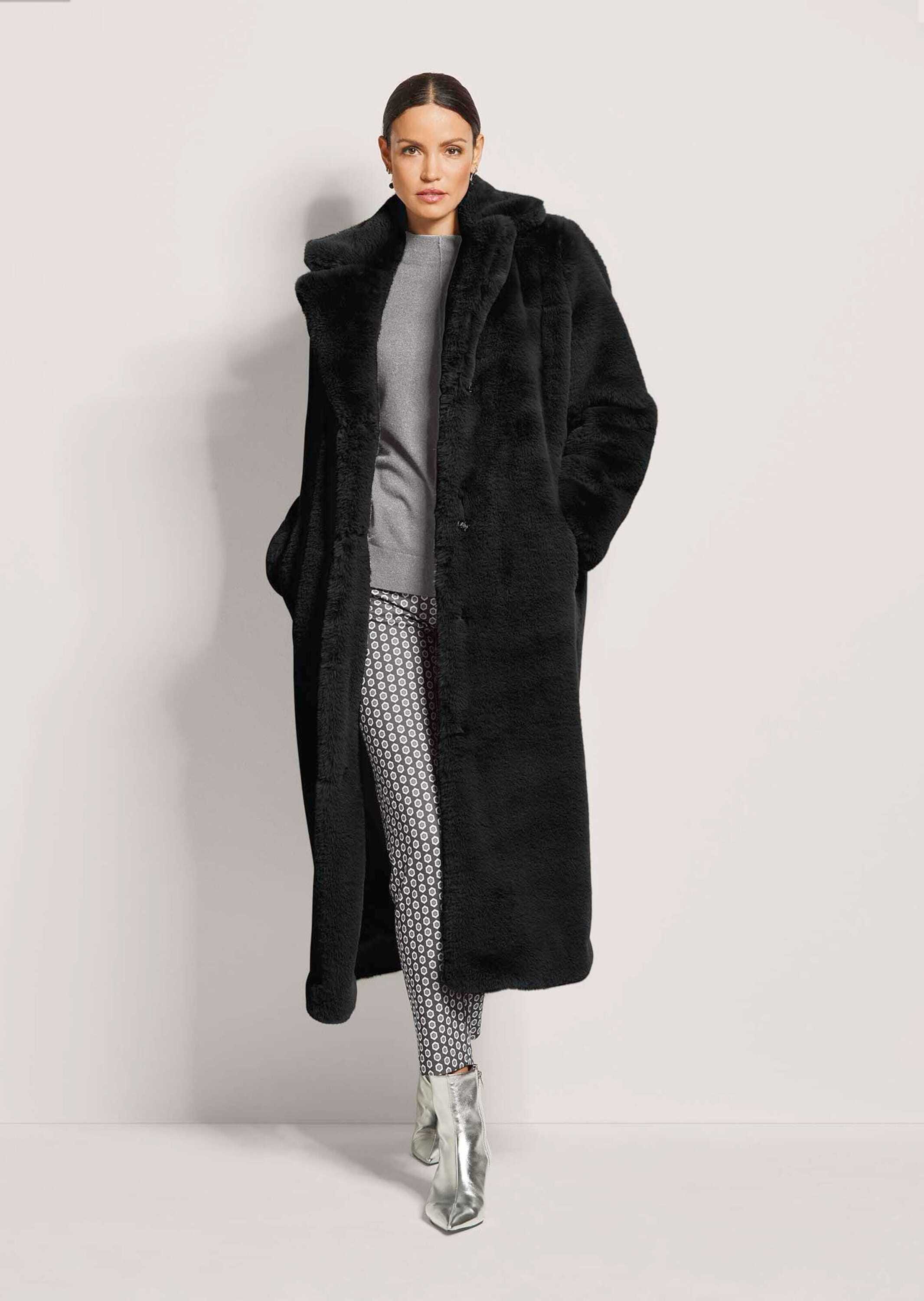 MADELEINE Langmantel »Mantel Langer Faux-Fur-Mantel für Damen«