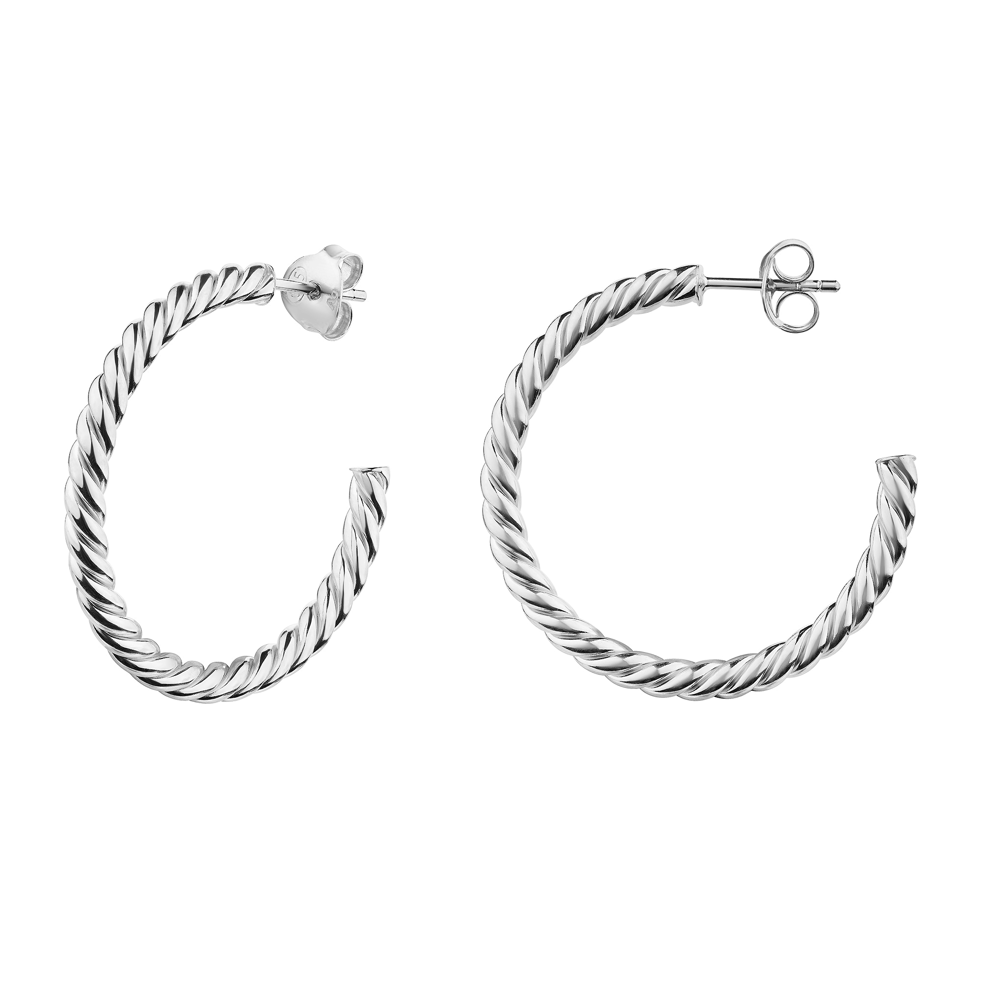 Firetti Paar Creolen »Schmuck Geschenk Silber 925 Ohrschmuck Ohrringe gedrehte Optik«