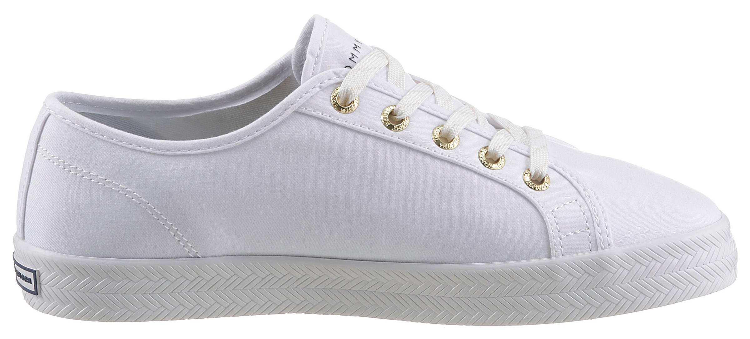 Tommy Hilfiger Sneaker »ESSENTIAL NAUTICAL SNEAKER«, mit goldfarbenen Ösen, Freizeitschuh, Halbschuh, Schnürschuh