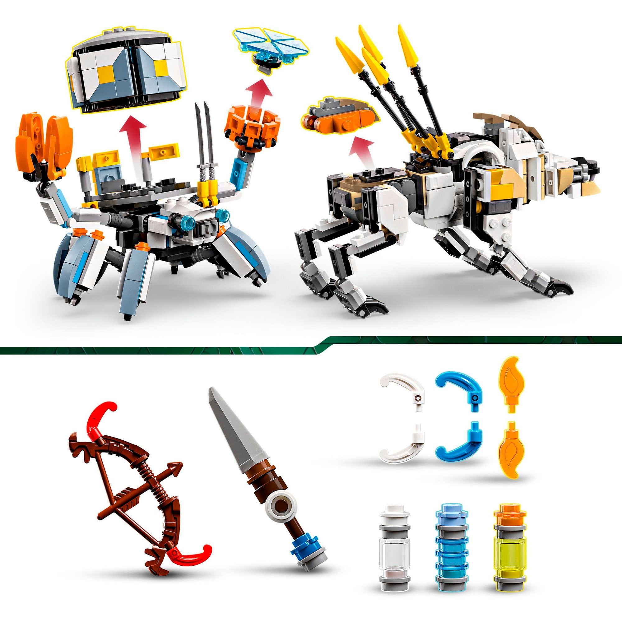 LEGO® Konstruktionsspielsteine »Aloy und Varl vs. Panzerwanderer und Sägezahn (77037), LEGO® Horizon«, (768 St.), Made in Europe