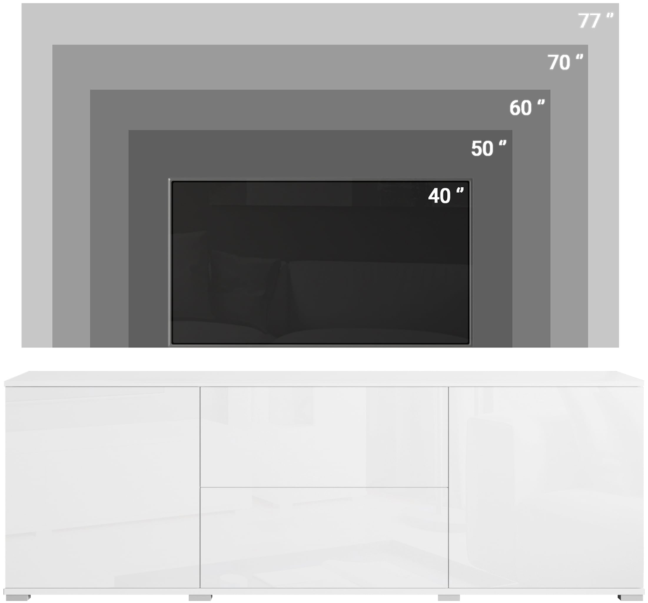 OTTO home Lowboard »Kenia« 1 Stk. tlg. 2 Türen, 2 Schubladen, Breite 180 cm, höhenverstellbare Einlegeböden