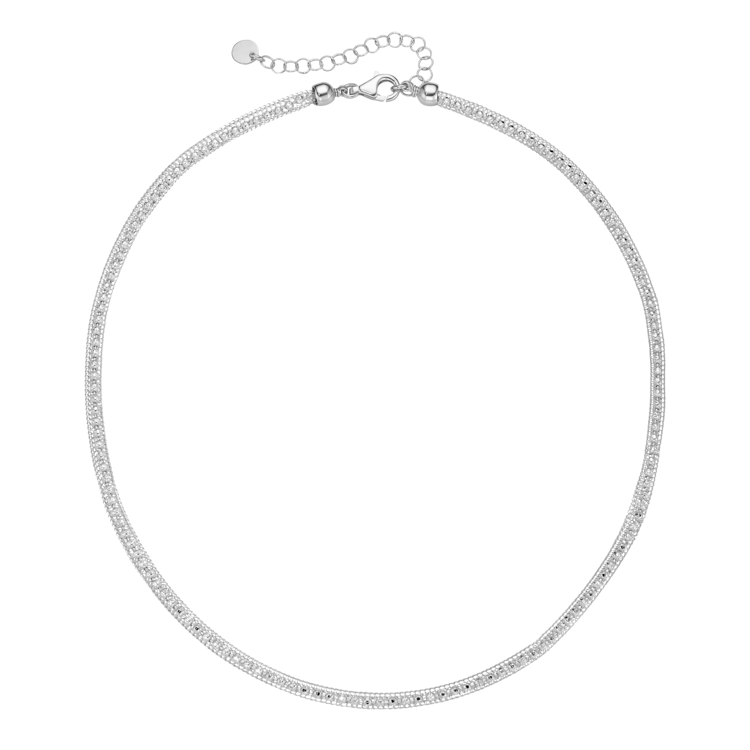Smart Jewel Collier »Collier effektvolle Schlauchkette, Silber 925«