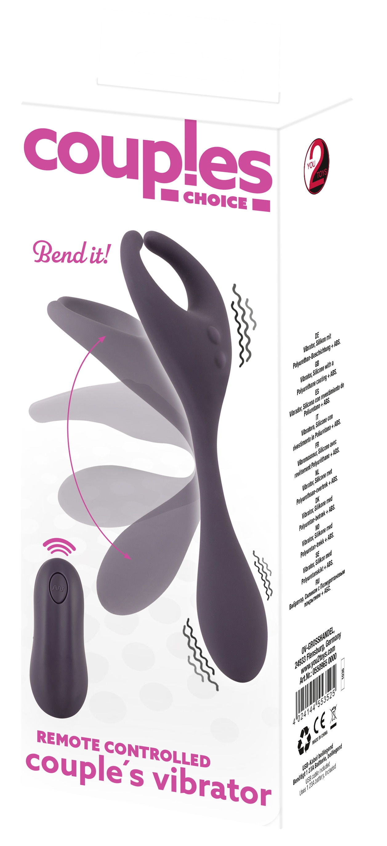 coup!es choice Vibrator »Vibrator Remote Controlled Couple's Vibrator«