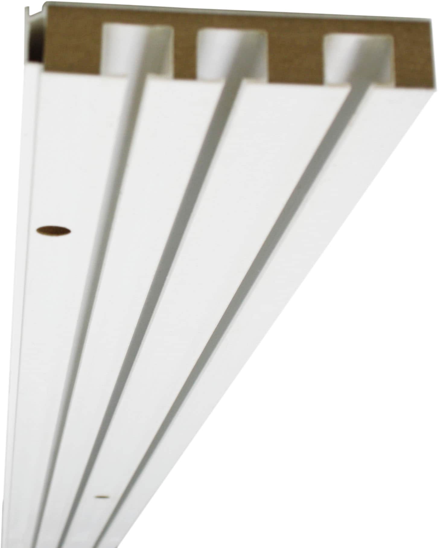 GARDINIA Vorhangschiene »Vorhangschiene GE mit Profil für  Blendenbefestigung«, 1 läufig-läufig, mit Bohren, Holz, gebohrt für  Deckenmontage im OTTO-Shop