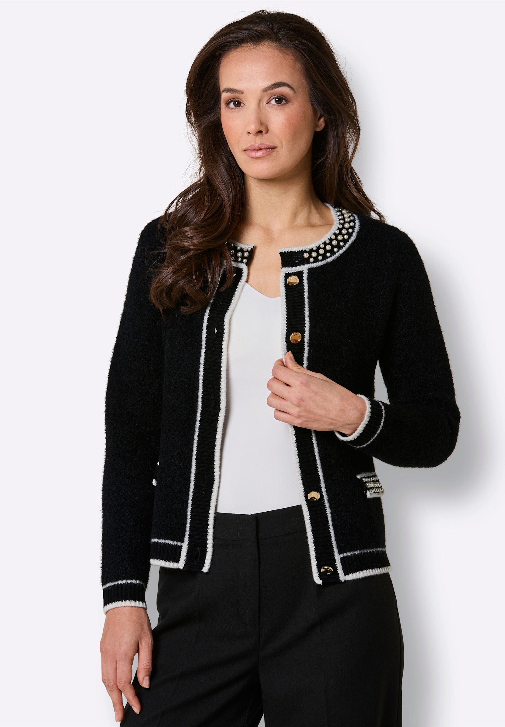creation L Strickjacke »Woll-Strickjacke Strickjacke«