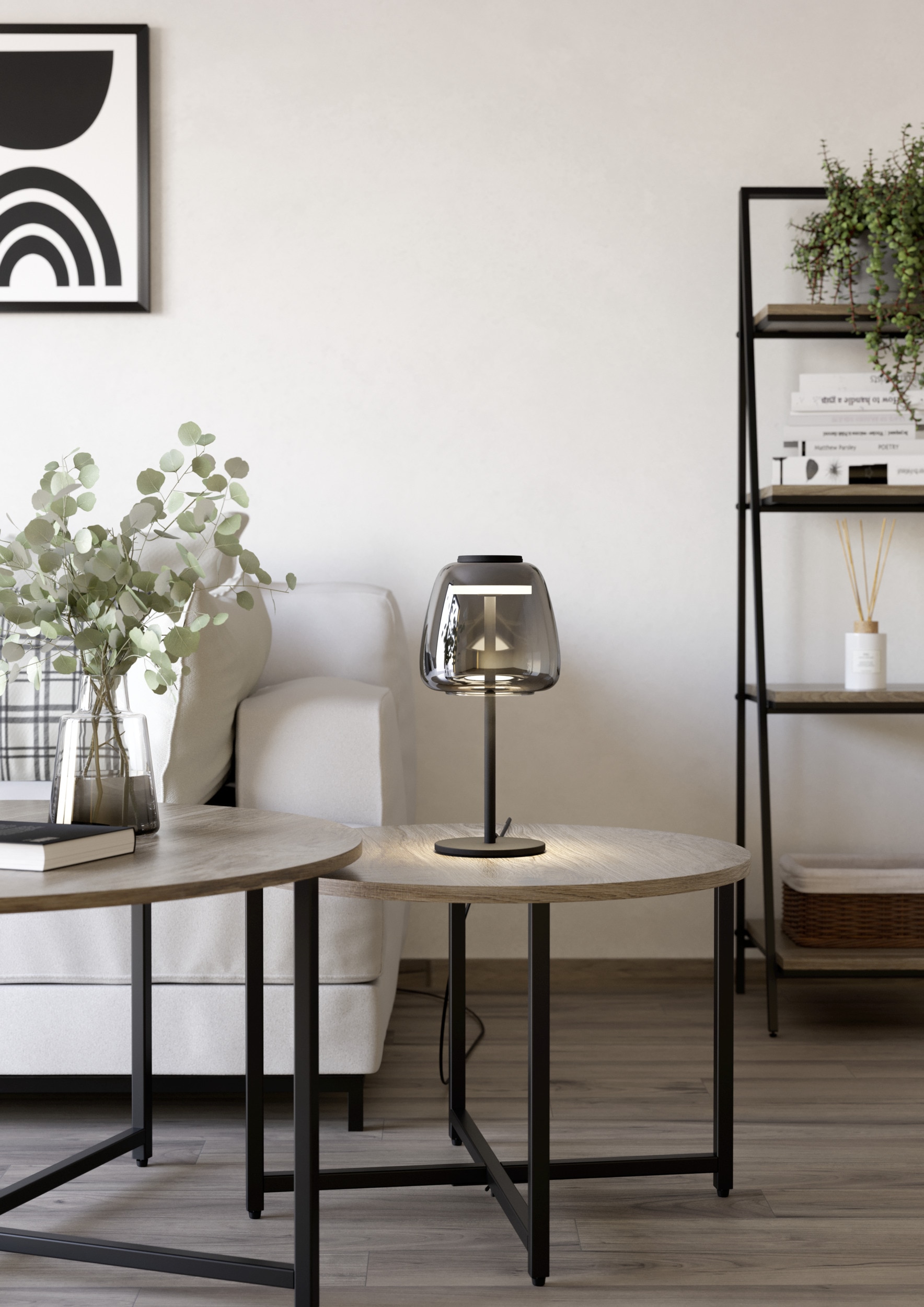 EGLO Tischleuchte »ALFERO-Z Tischlampe - Stahl - LED - 7,7W - IP20« LED-Modul 1 Stk. Kaltweiß | Neutralweiß | Warmweiß Nachttischlampe, Schreibtischleuchte, Leselampe, H34,5 x Ø16,5 cm