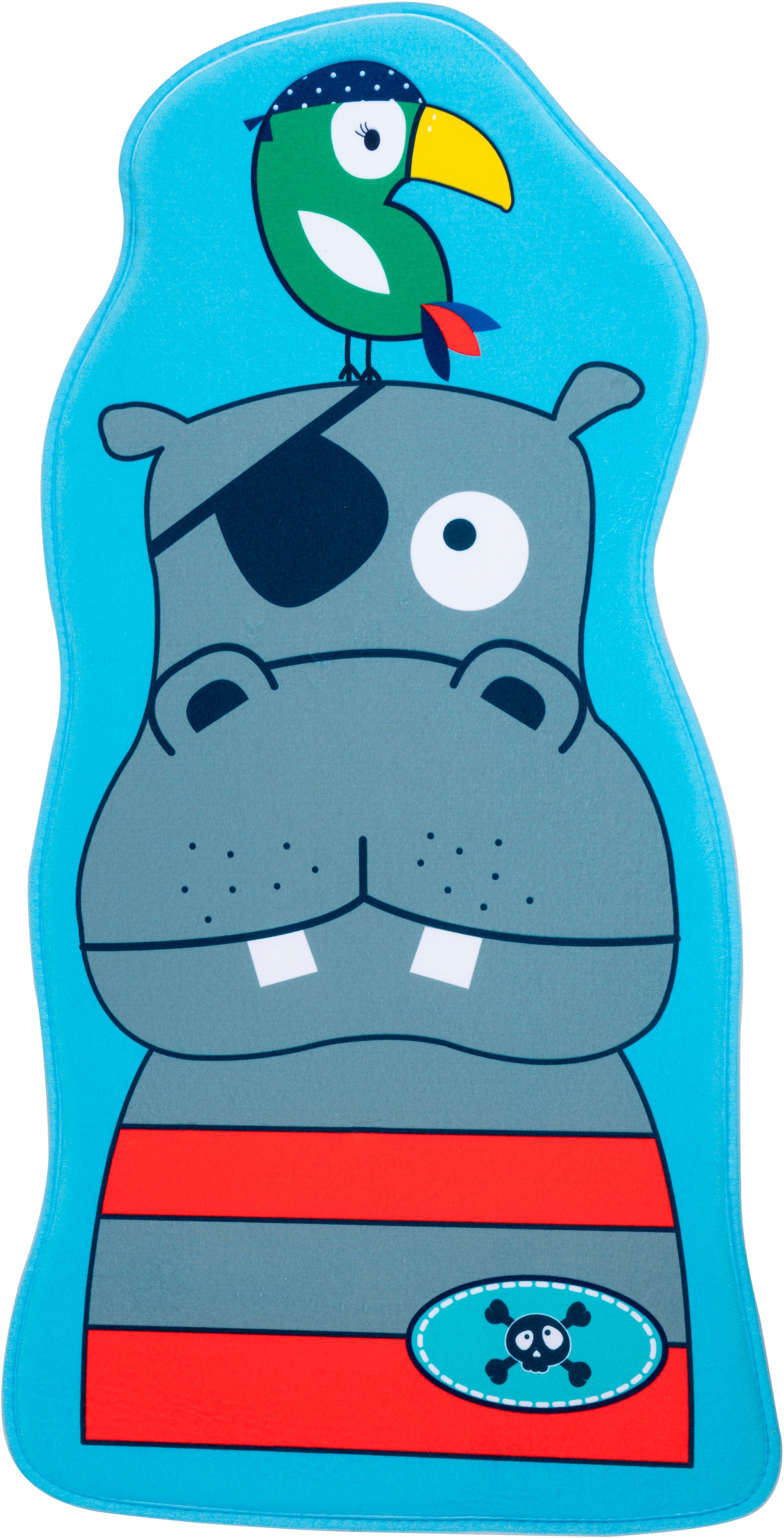 Obsession Kinderteppich »My Mila Kids 143« Motivform 8 mm Höhe Motiv Nilpferd, waschbar, Kinderzimmer