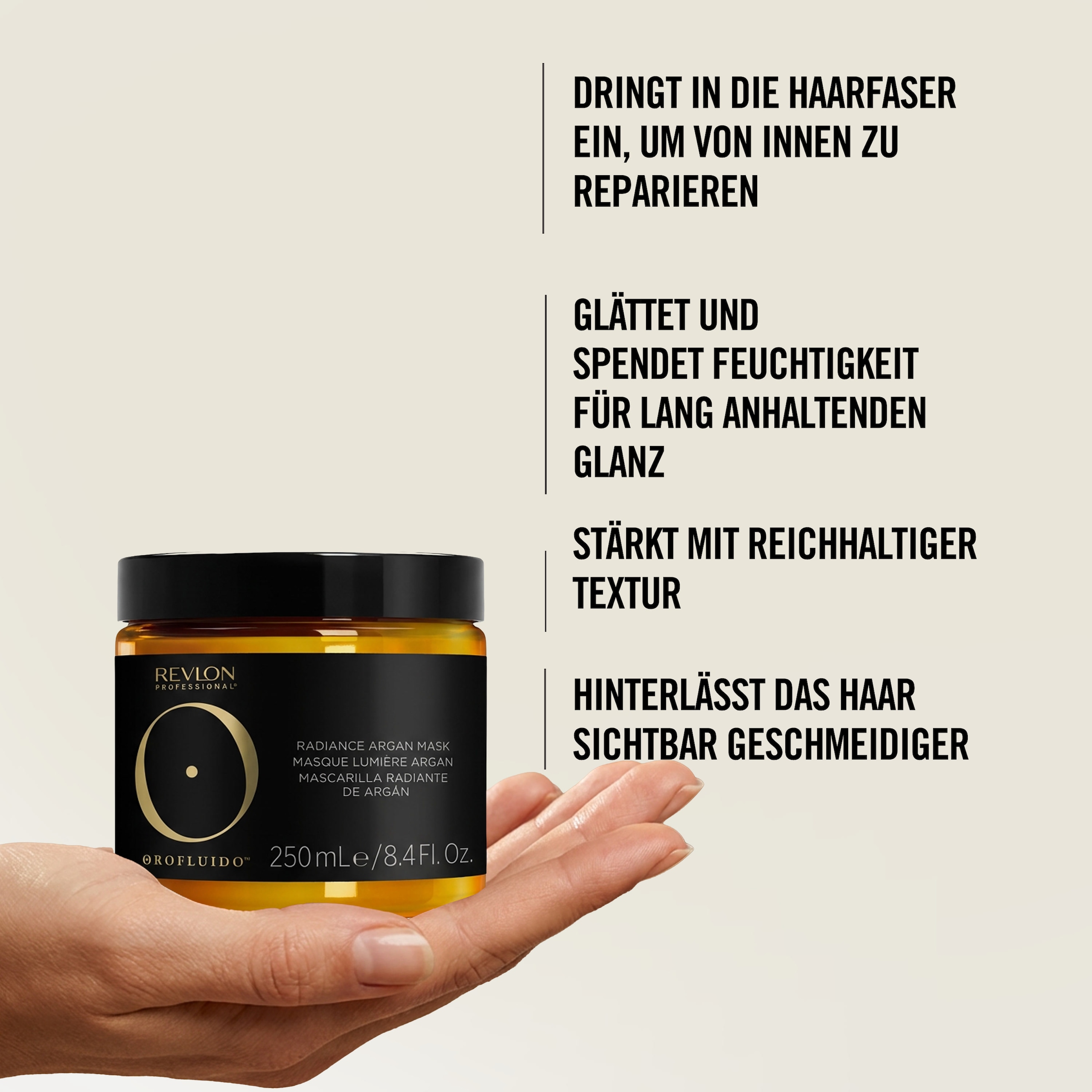 REVLON PROFESSIONAL »OROFLUIDO RADIANCE ARGAN MASK« Vegan
