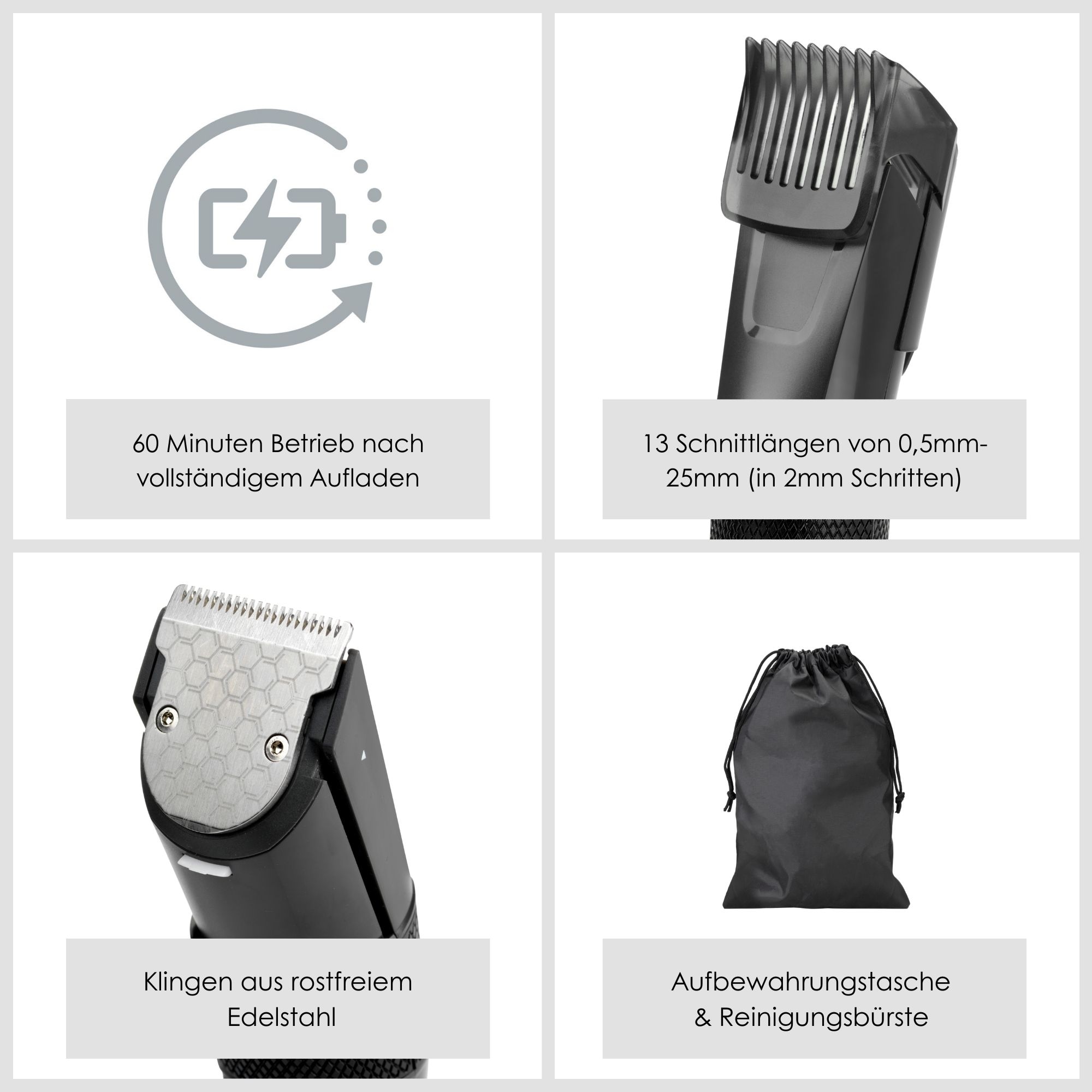 BaByliss Haarschneider »BaByliss Precision Cut Haarschneider mit 13 Schnittlängen, E786E« Haarschneidemaschinen Set, kabellos, 60 Minuten Laufzeit