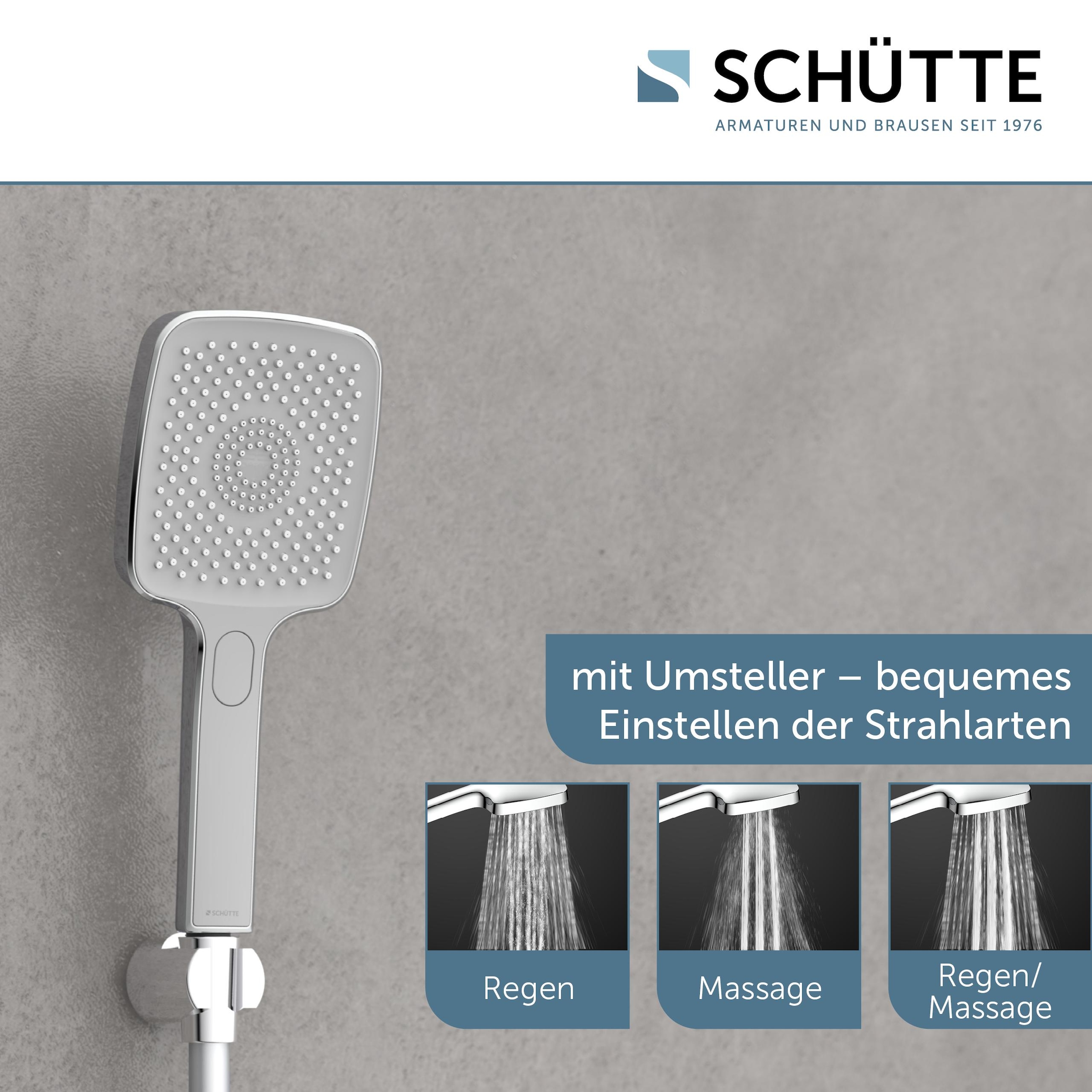 Schütte Handbrause »HAWAII«, 3-fach verstellbar, mit Antikalknoppen, wassersparend, rund